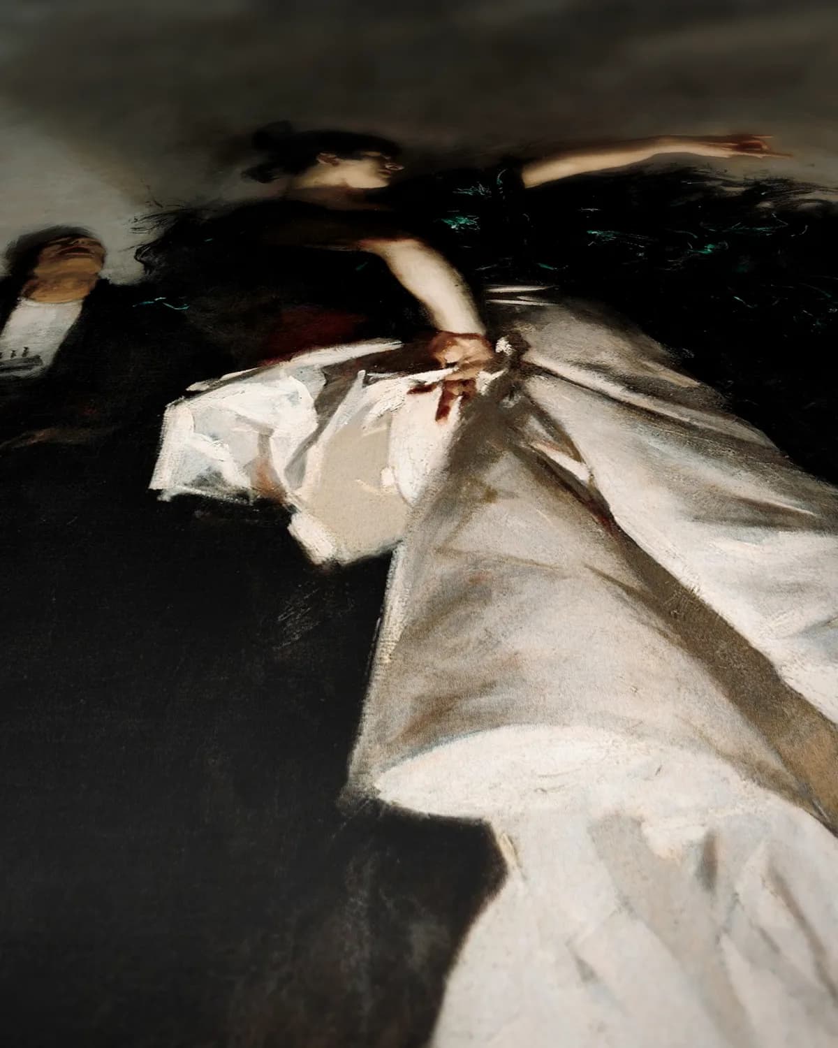 El Jaleo (1882) op geweven fluweel, uitsnede 3 van 3