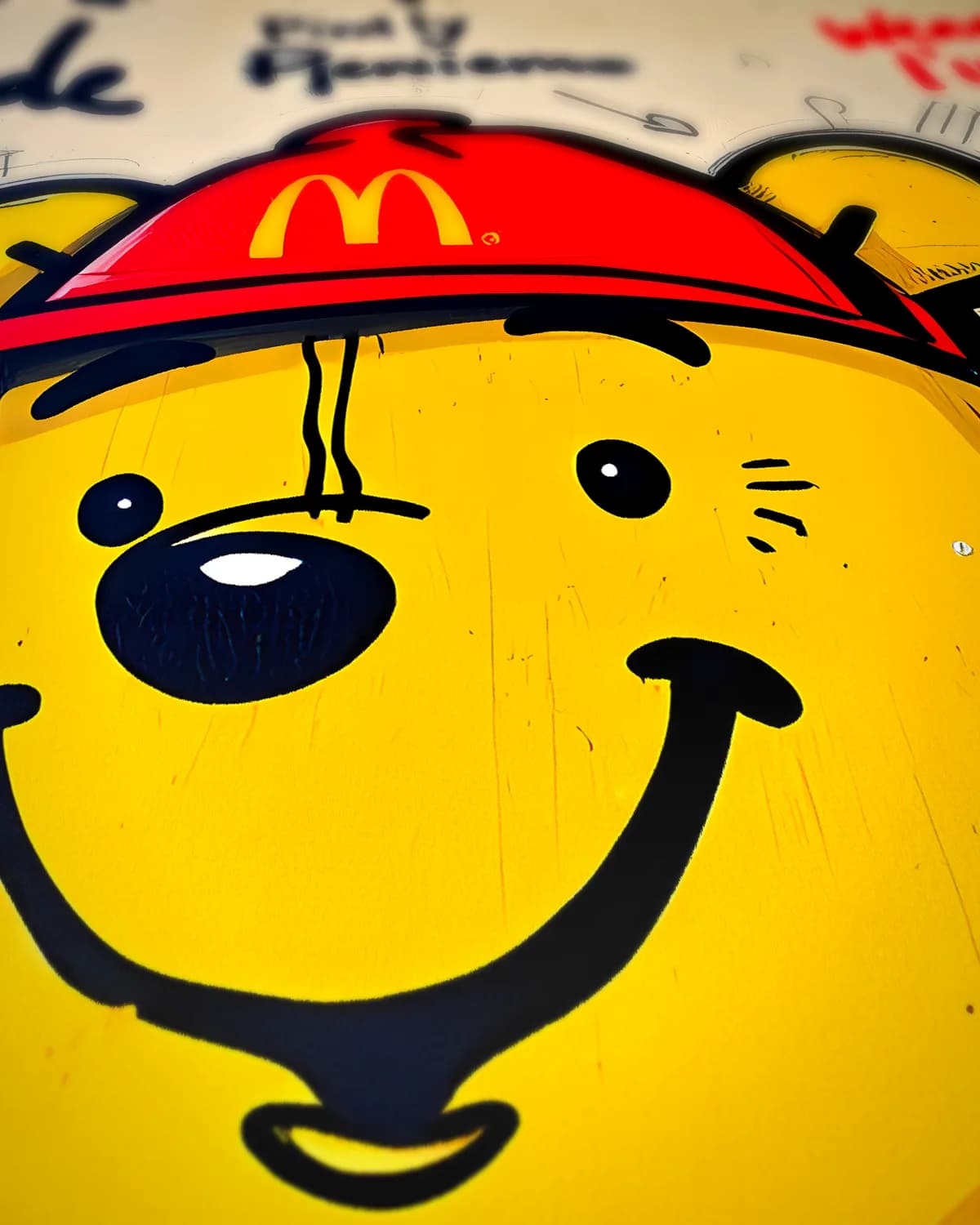 Fast Food Bear op geweven fluweel, uitsnede 3 van 3