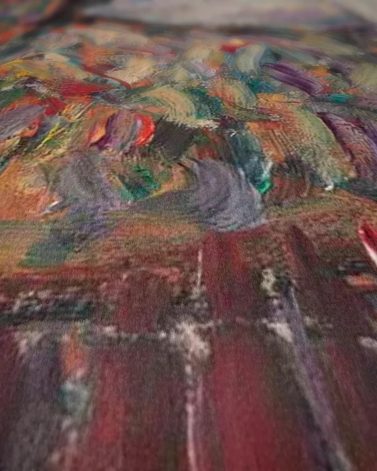 Lezende Félix Pissarro op geweven fluweel, uitsnede 1 van 3