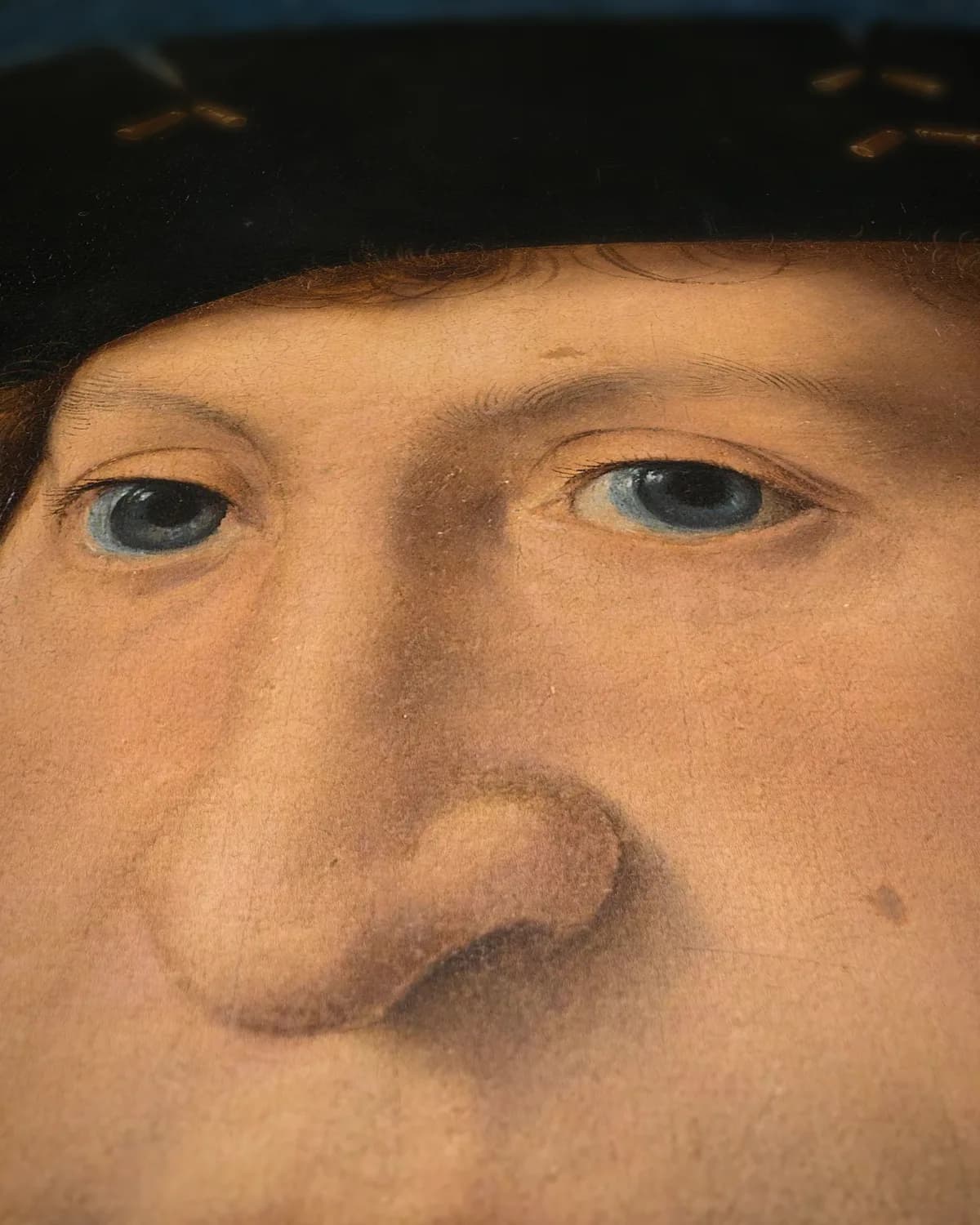 Floris van Egmond (1469-1539), graaf van Buren en Leerdam op geweven fluweel, uitsnede 3 van 3