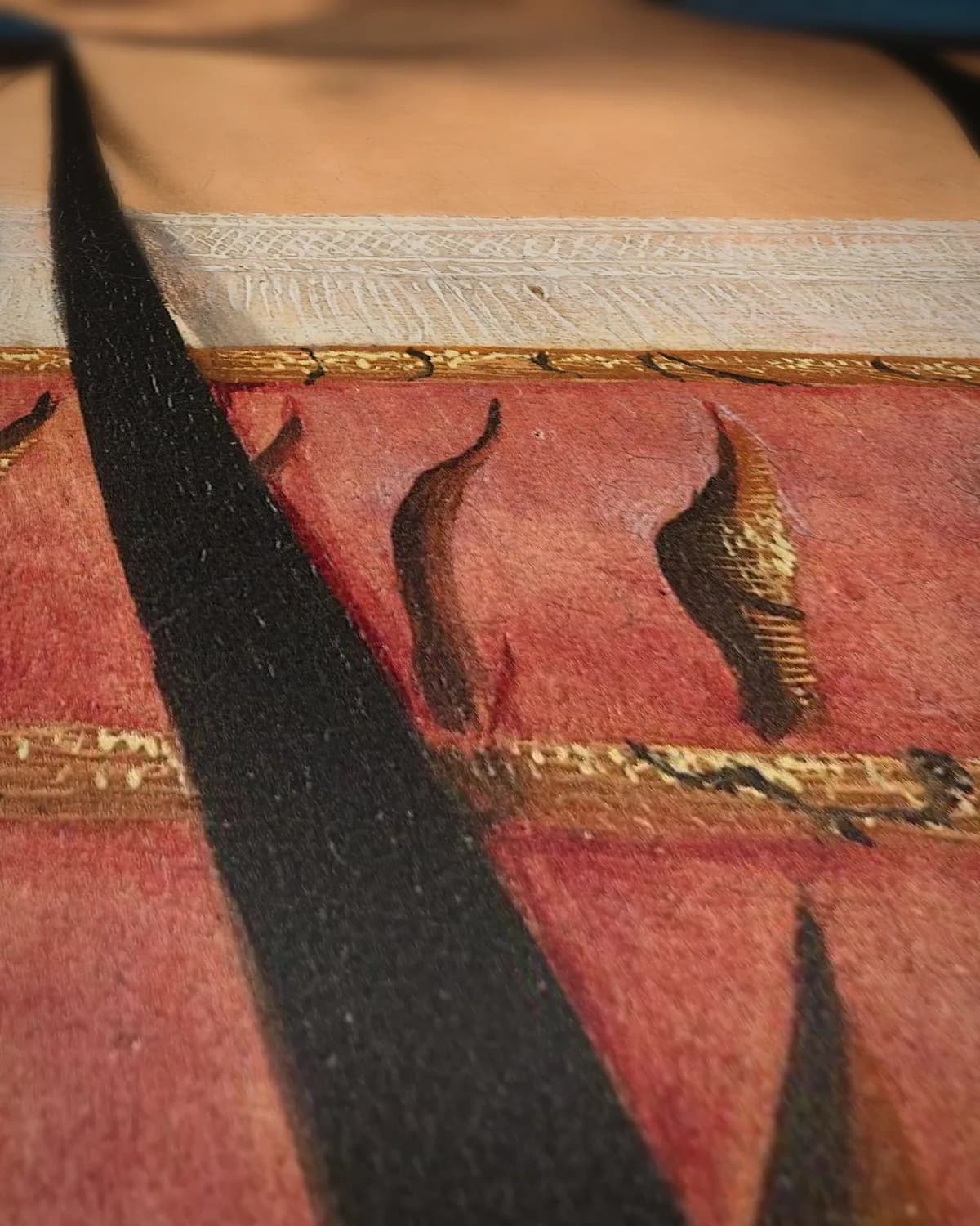 Floris van Egmond (1469-1539), graaf van Buren en Leerdam op geweven fluweel, uitsnede 2 van 3