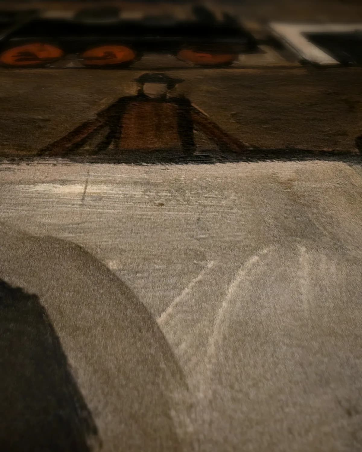 Gare (1928) op geweven fluweel, uitsnede 1 van 3