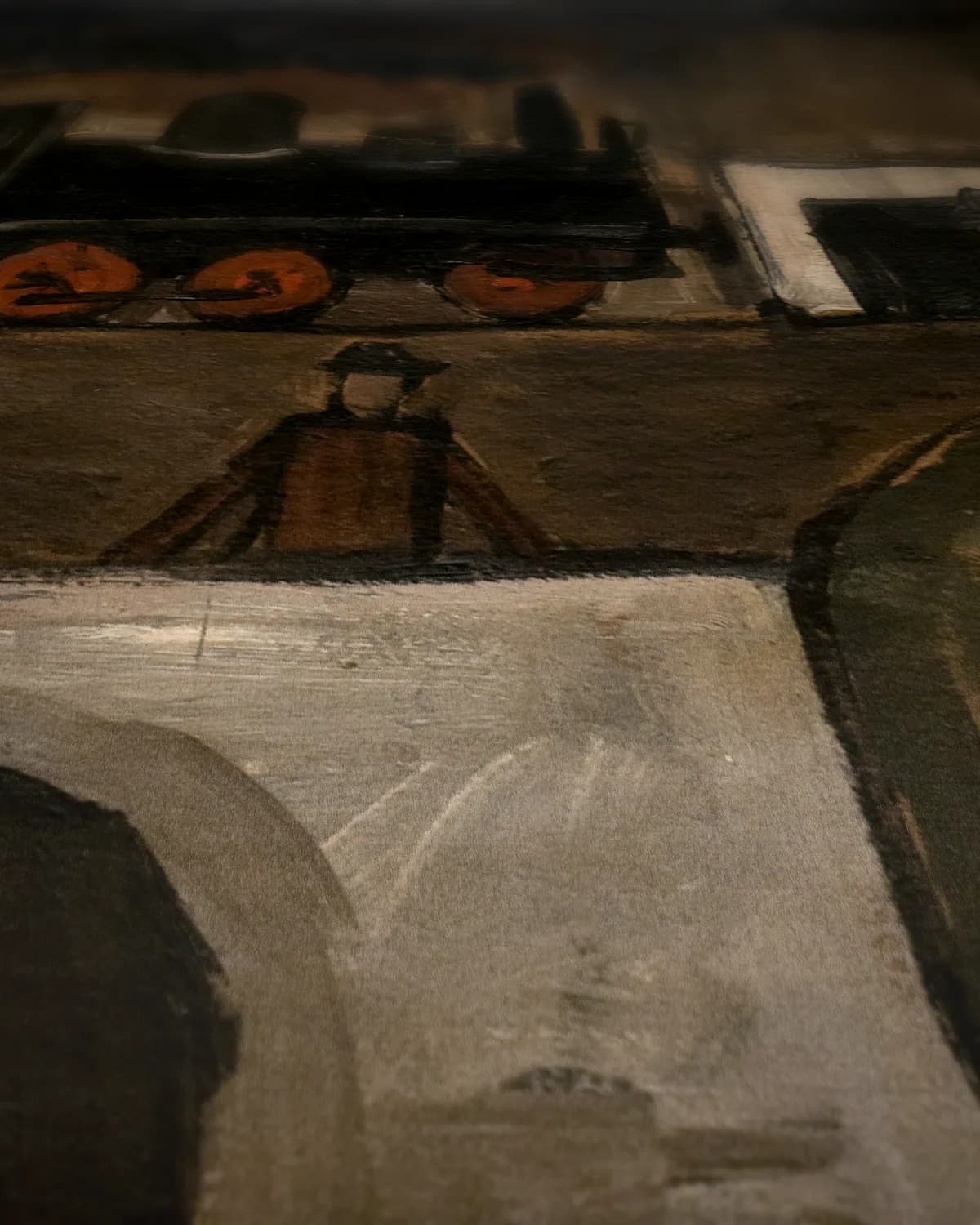 Gare (1928) op geweven fluweel, uitsnede 3 van 3