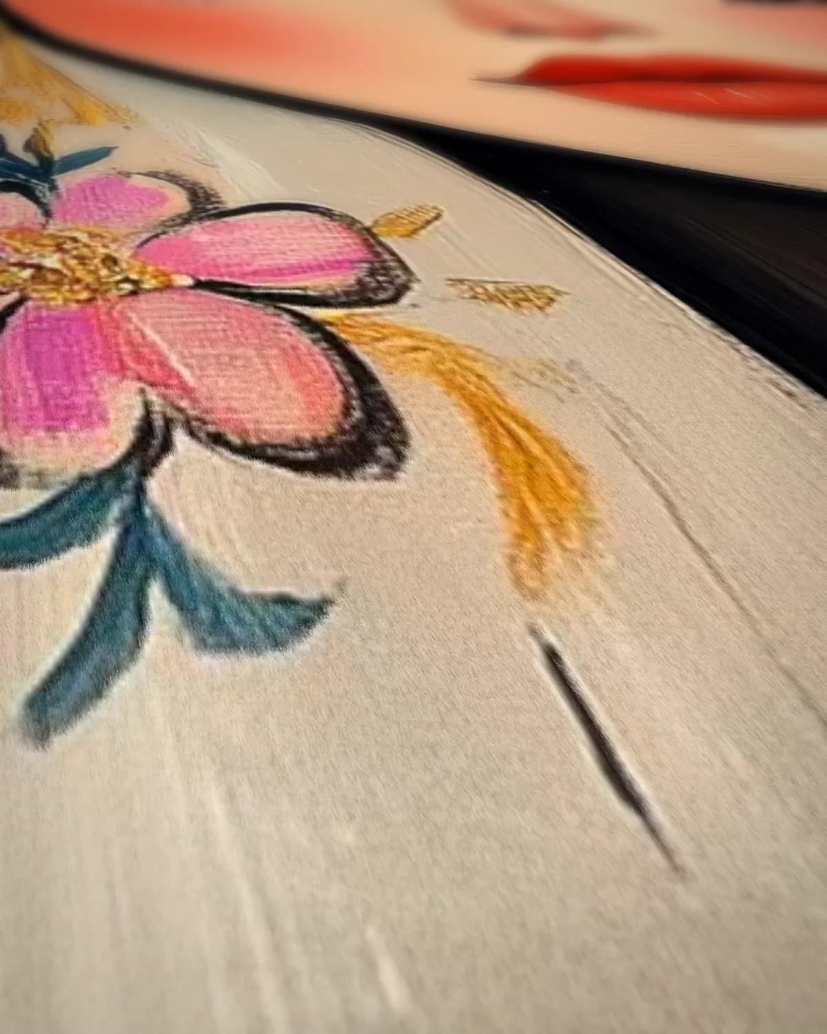 Geborduurde kimono op geweven fluweel, uitsnede 2 van 3