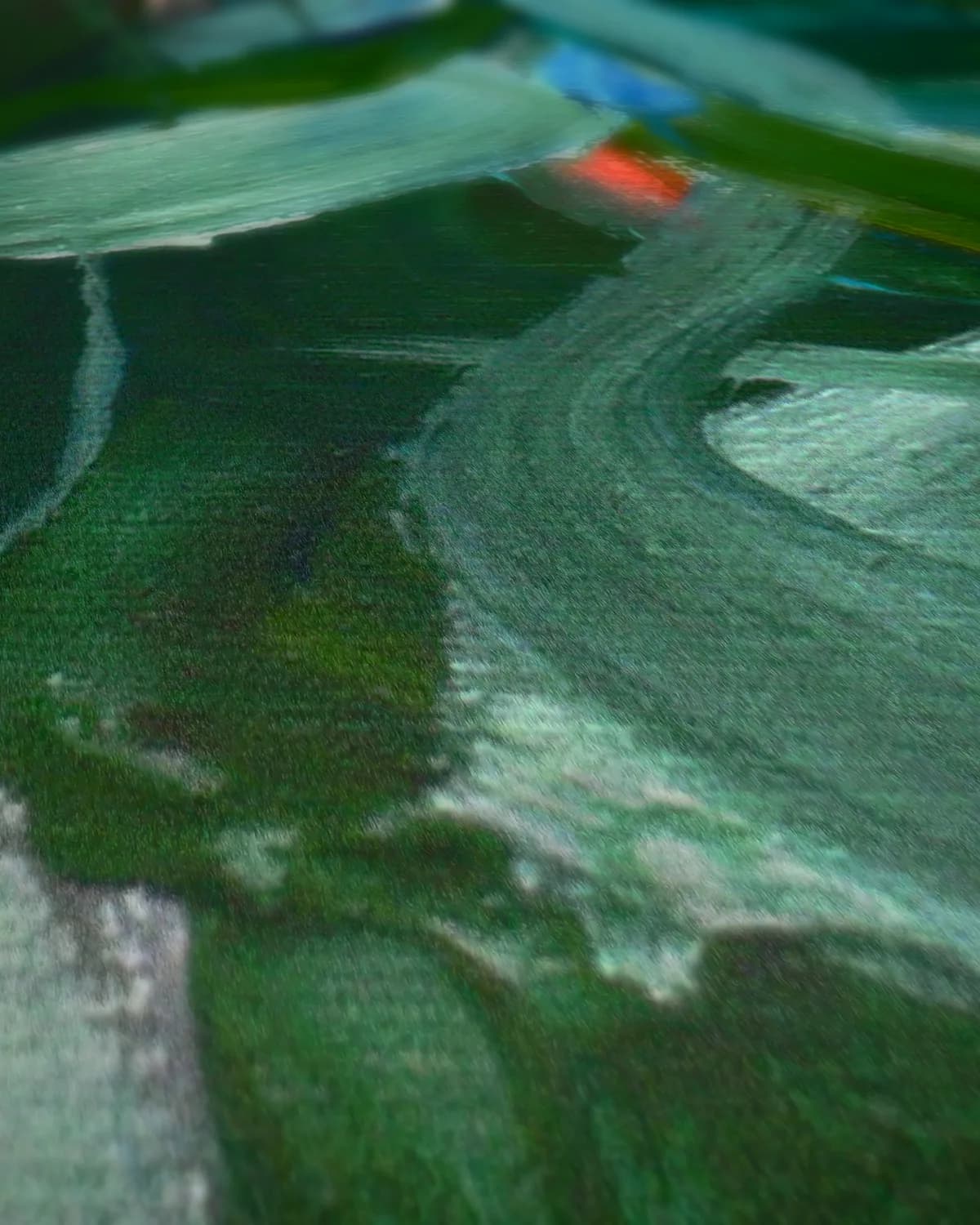 Groene Harmonie op geweven fluweel, uitsnede 2 van 3