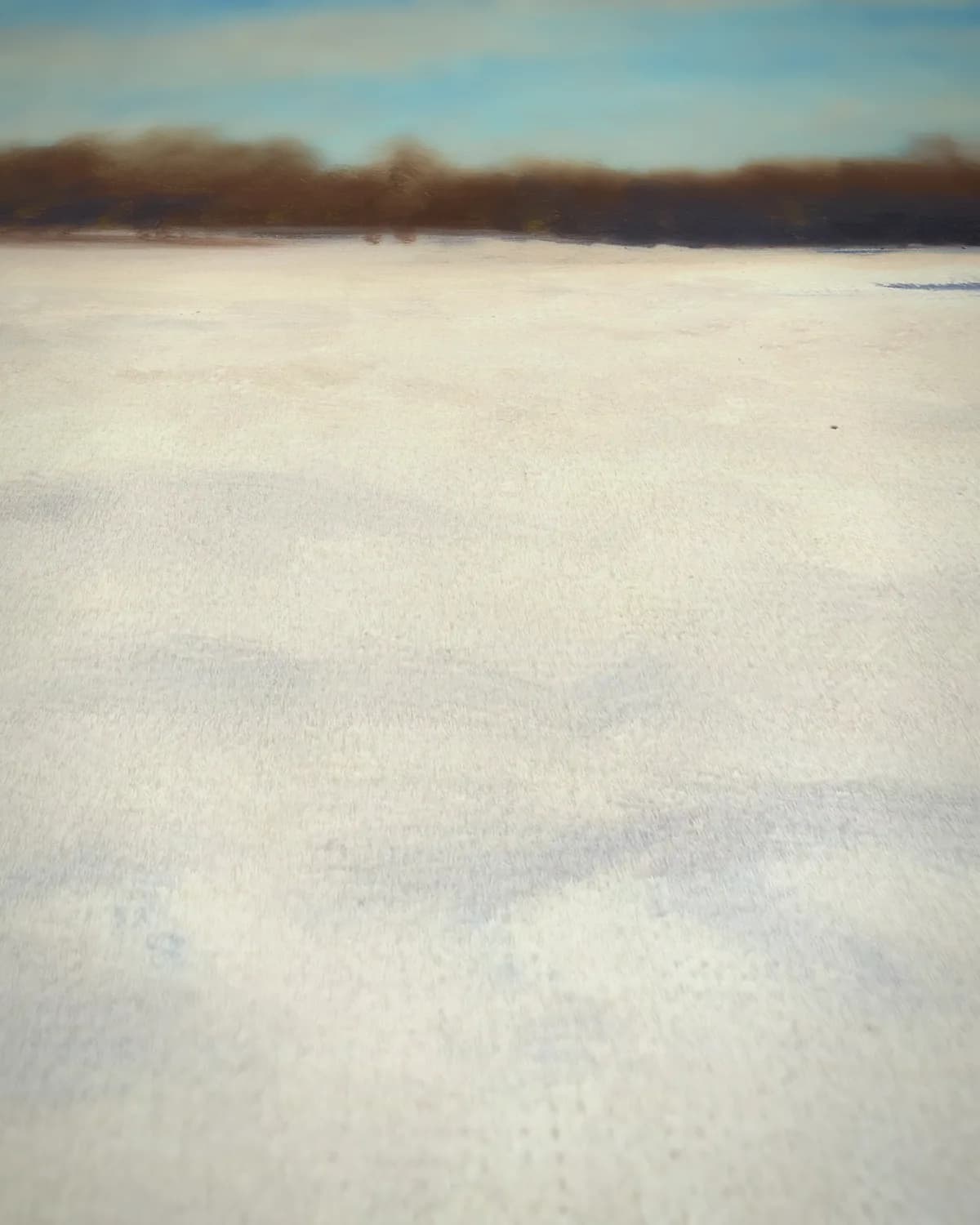 Haas in het winterlandschap op geweven fluweel, uitsnede 1 van 3