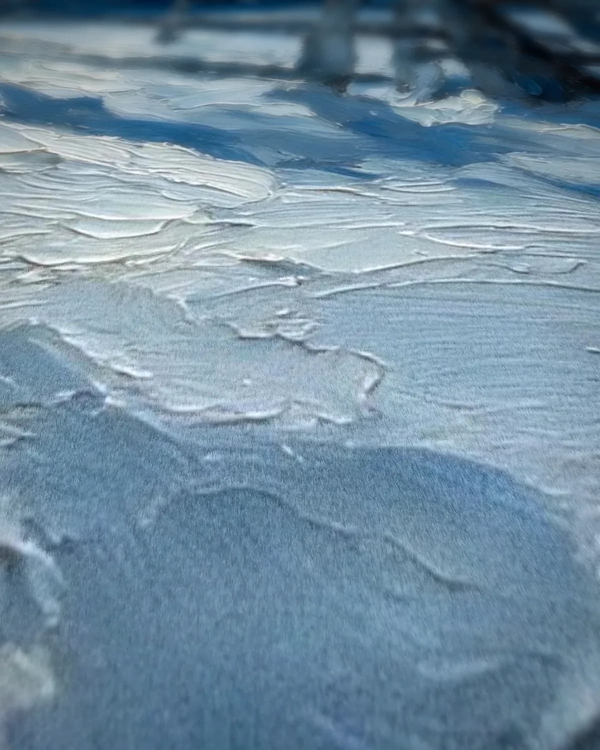 Hek in de sneeuw op geweven fluweel, uitsnede 1 van 3