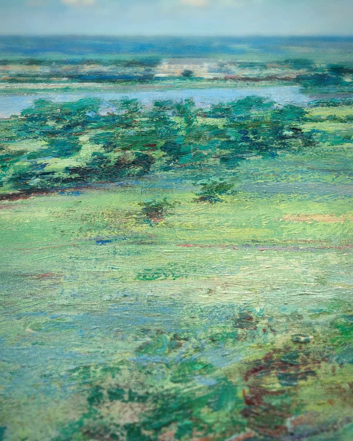 Het dal van de Seine op geweven fluweel, uitsnede 3 van 3
