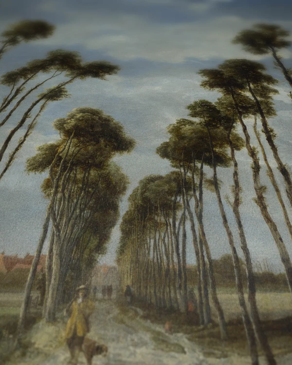 Het laantje van Middelharnis op geweven fluweel, uitsnede 3 van 3