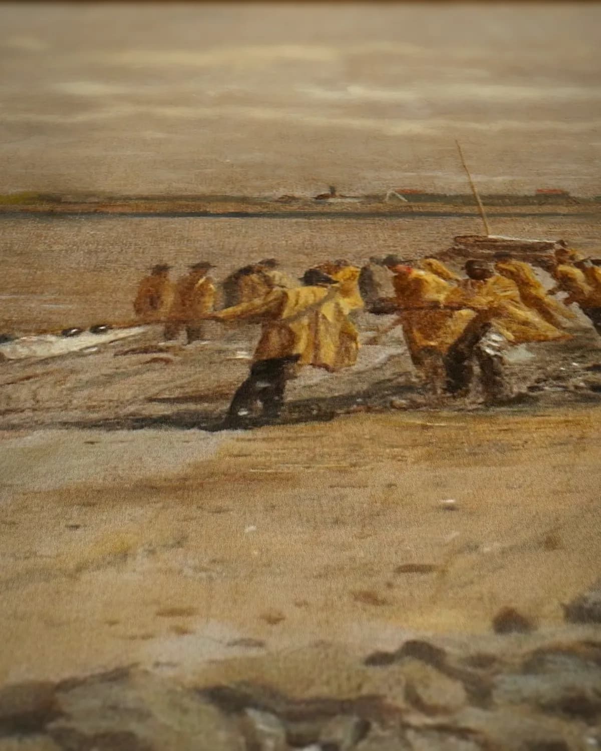 Het net binnenhalen op geweven fluweel, uitsnede 3 van 3