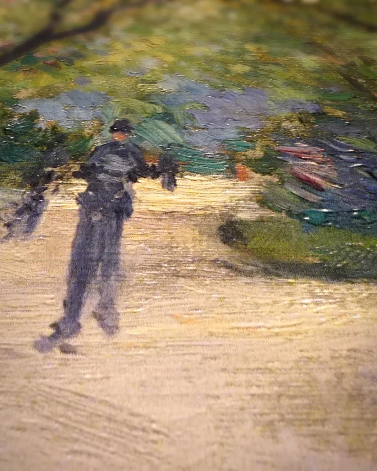 Het Parc Monceau op geweven fluweel, uitsnede 1 van 3
