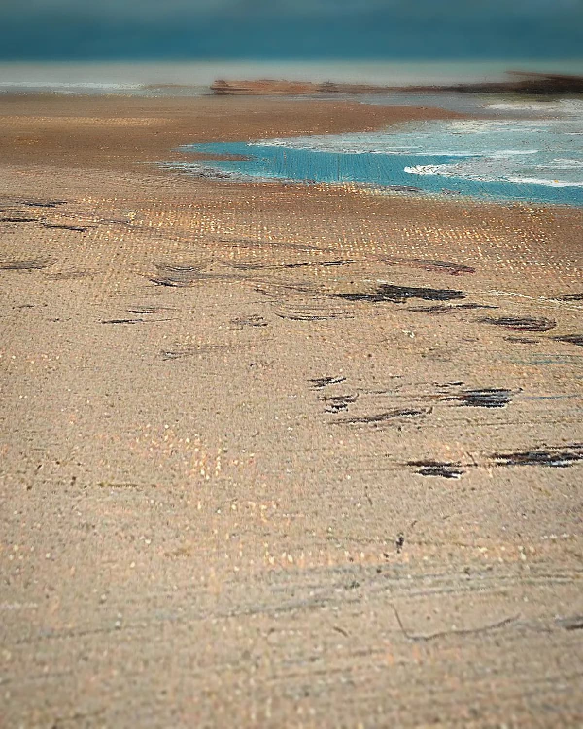 Het strand bij Højen op geweven fluweel, uitsnede 1 van 3