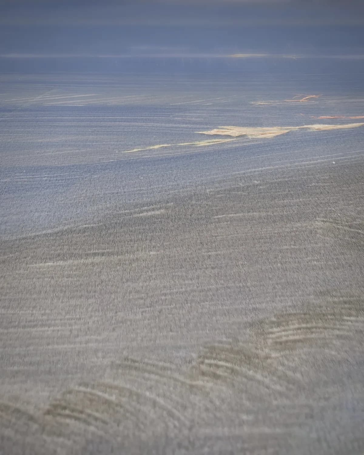 Het strand van Skagen in maanlicht op geweven fluweel, uitsnede 1 van 3