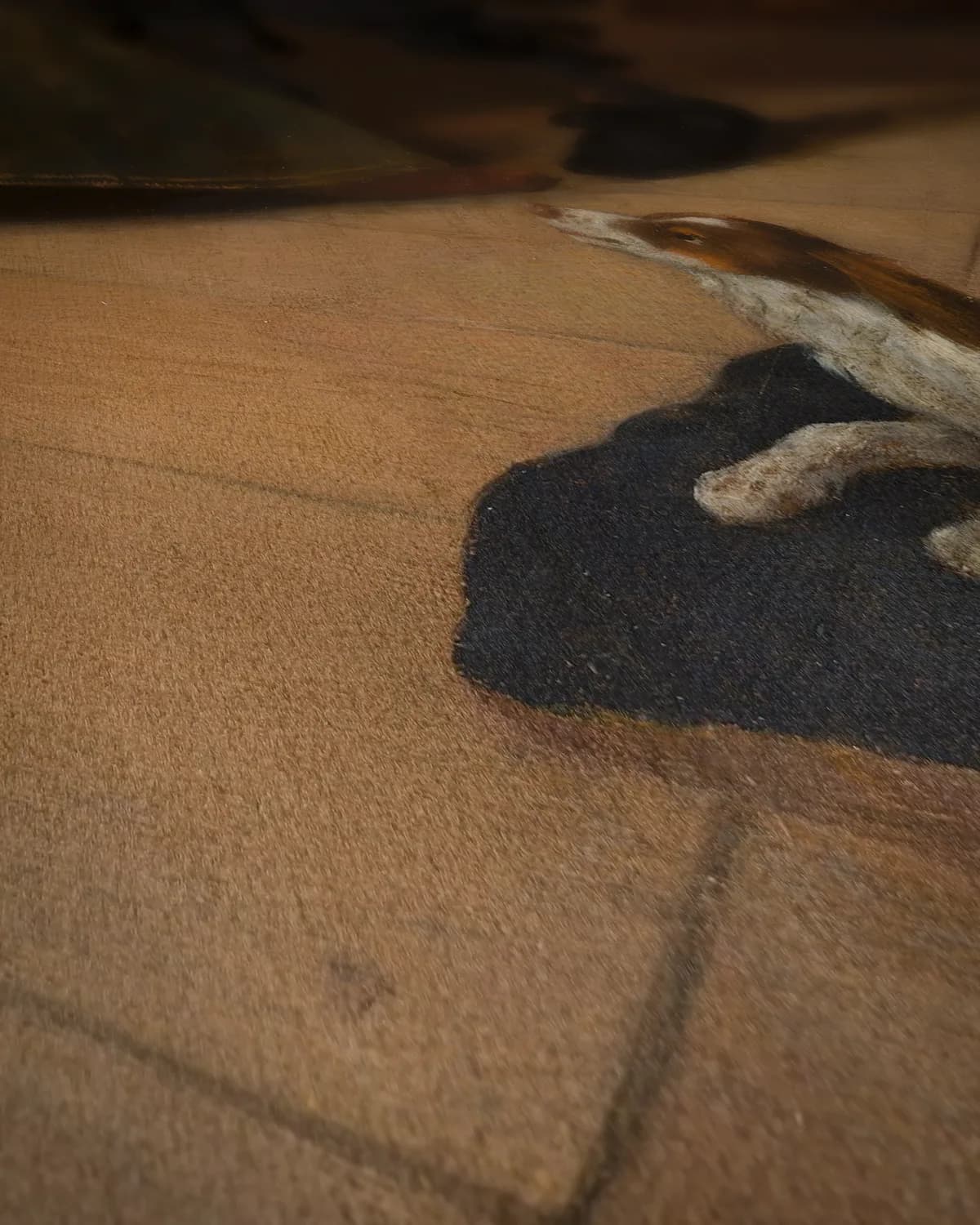 Het zieke meisje op geweven fluweel, uitsnede 2 van 3