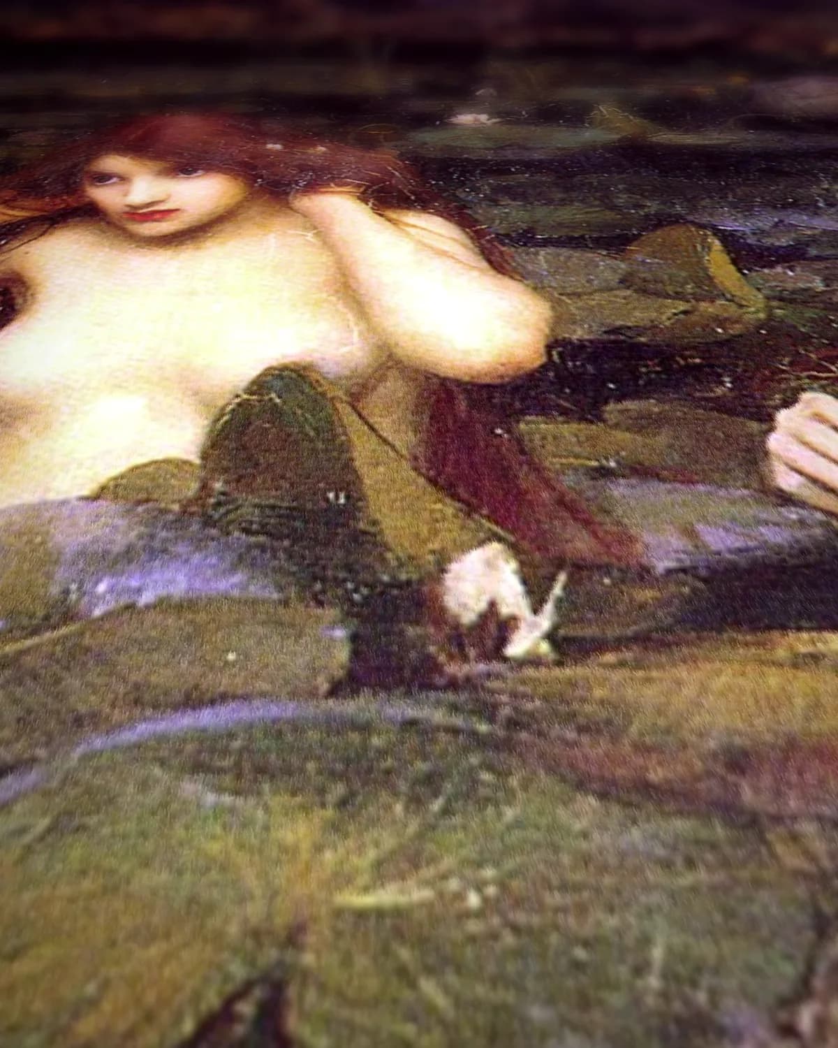 Hylas en de nimfen op geweven fluweel, uitsnede 1 van 3