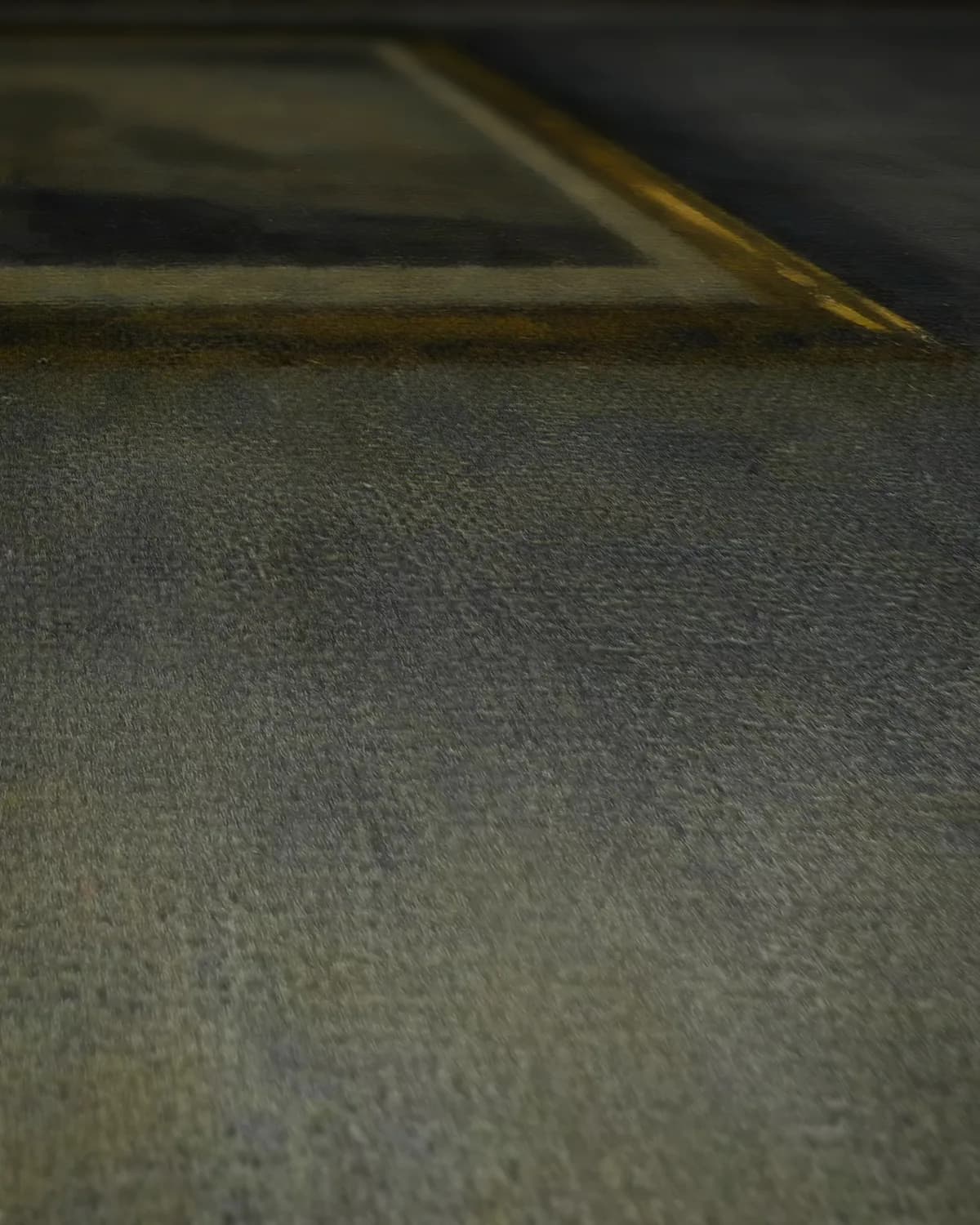 Interieur met de schildersezel op geweven fluweel, uitsnede 2 van 3
