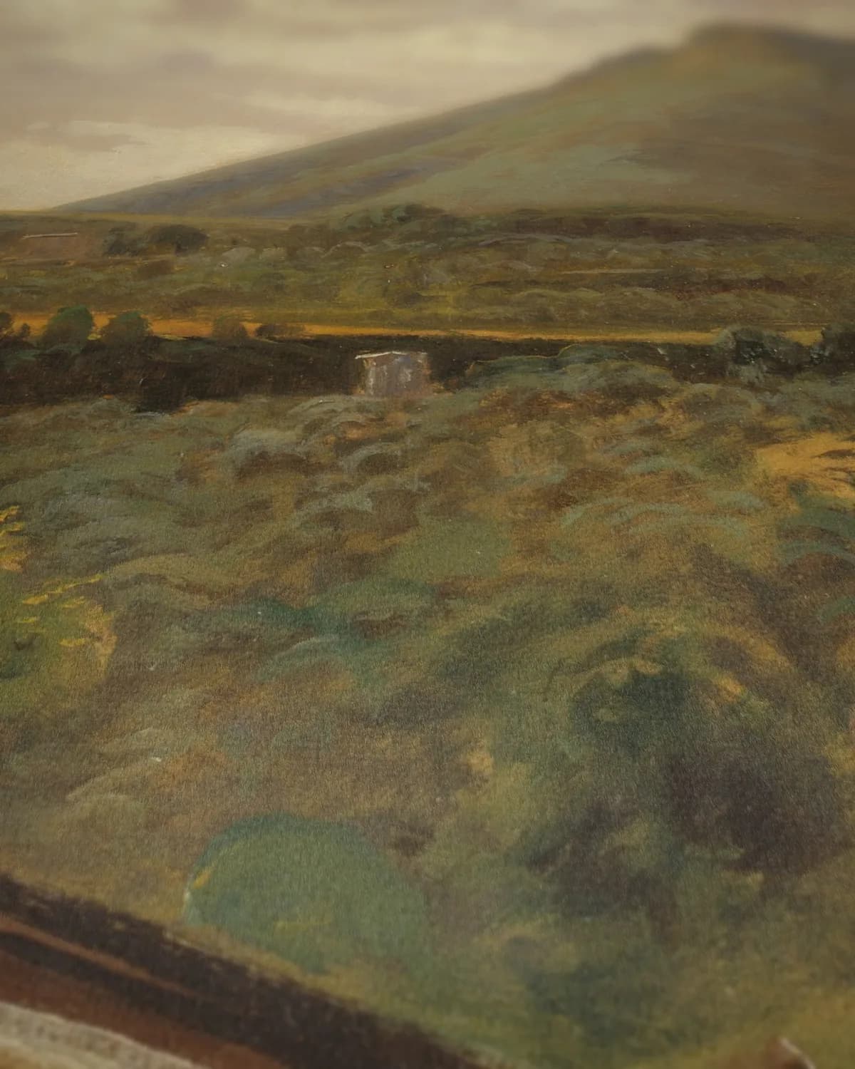 Italiaans landschap op geweven fluweel, uitsnede 3 van 3