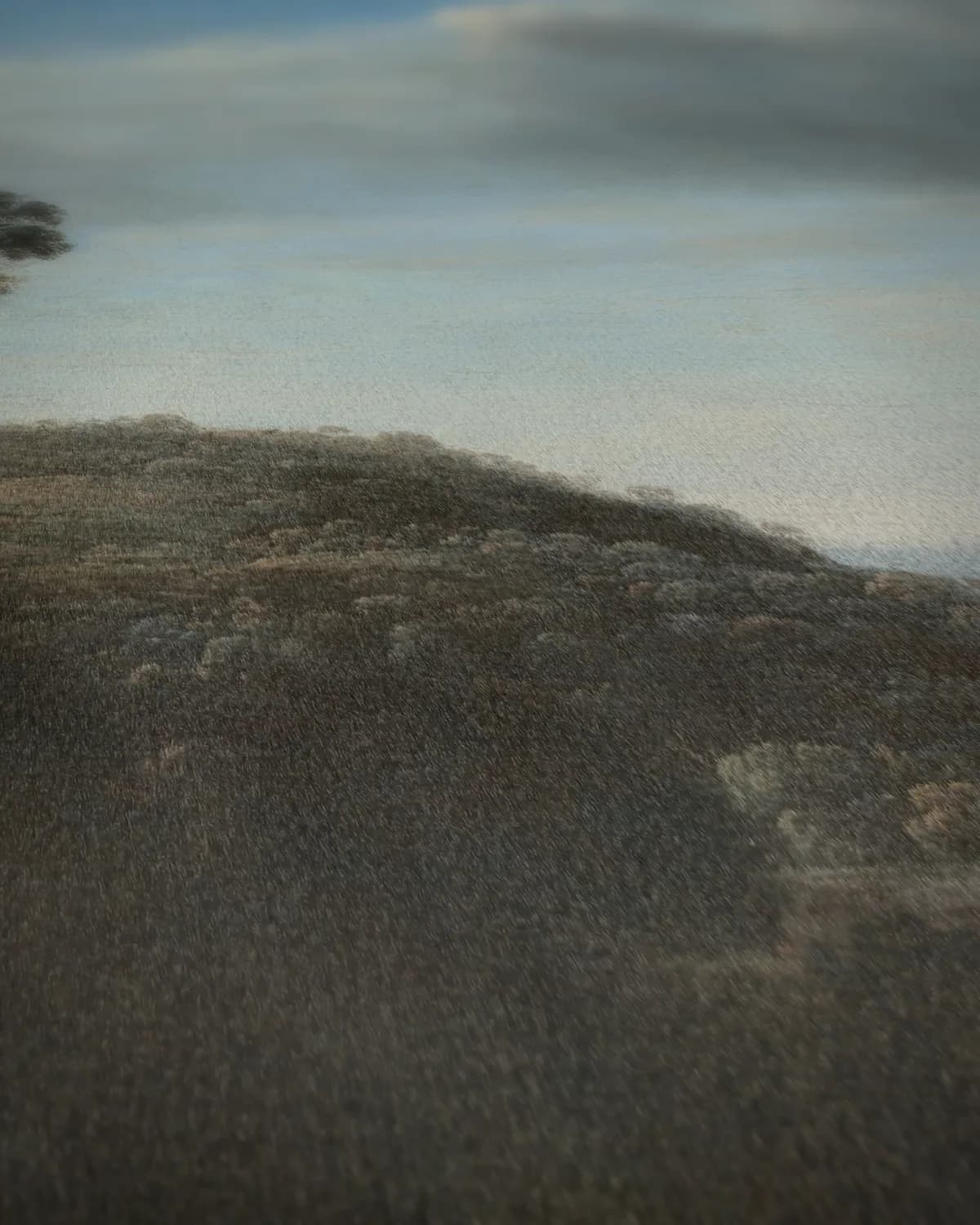 Italiaans landschap op geweven fluweel, uitsnede 2 van 3