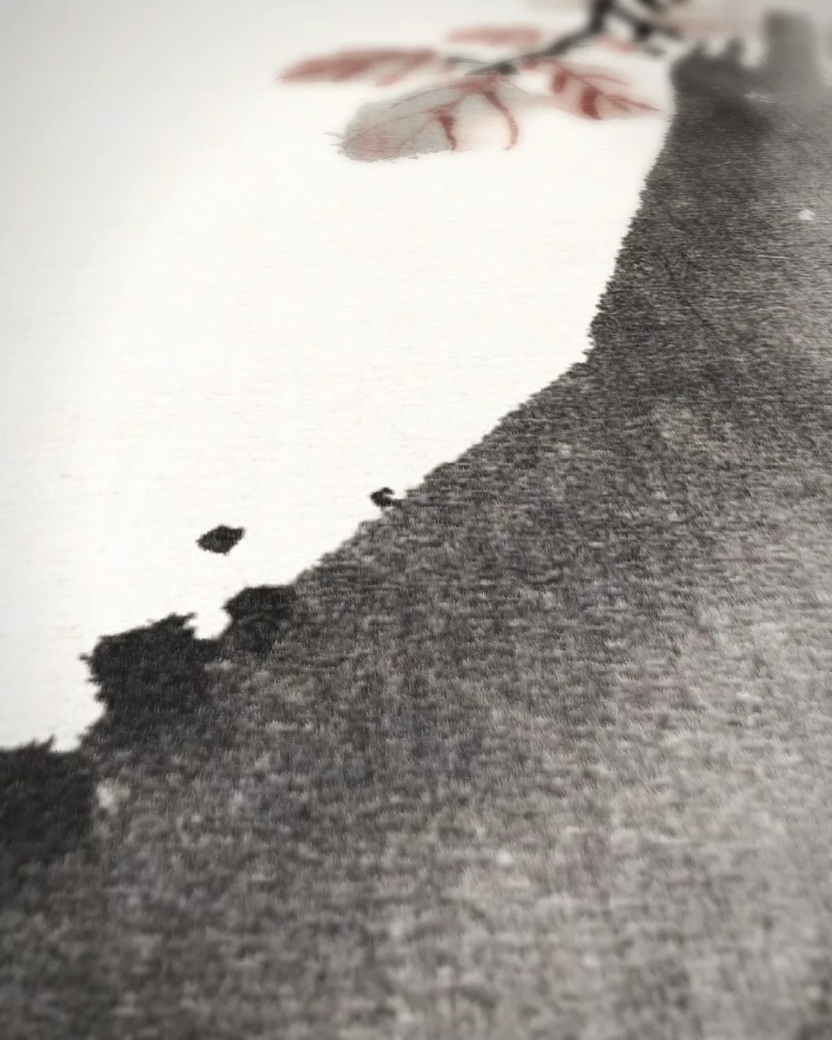 Japanese uil uit Album op geweven fluweel, uitsnede 1 van 3