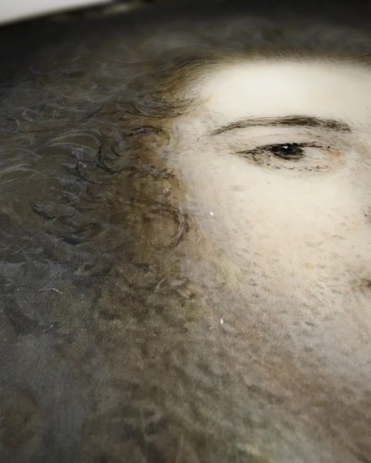 Johan Willem Friso (1687-1711), prins van Oranje-Nassau op geweven fluweel, uitsnede 3 van 3