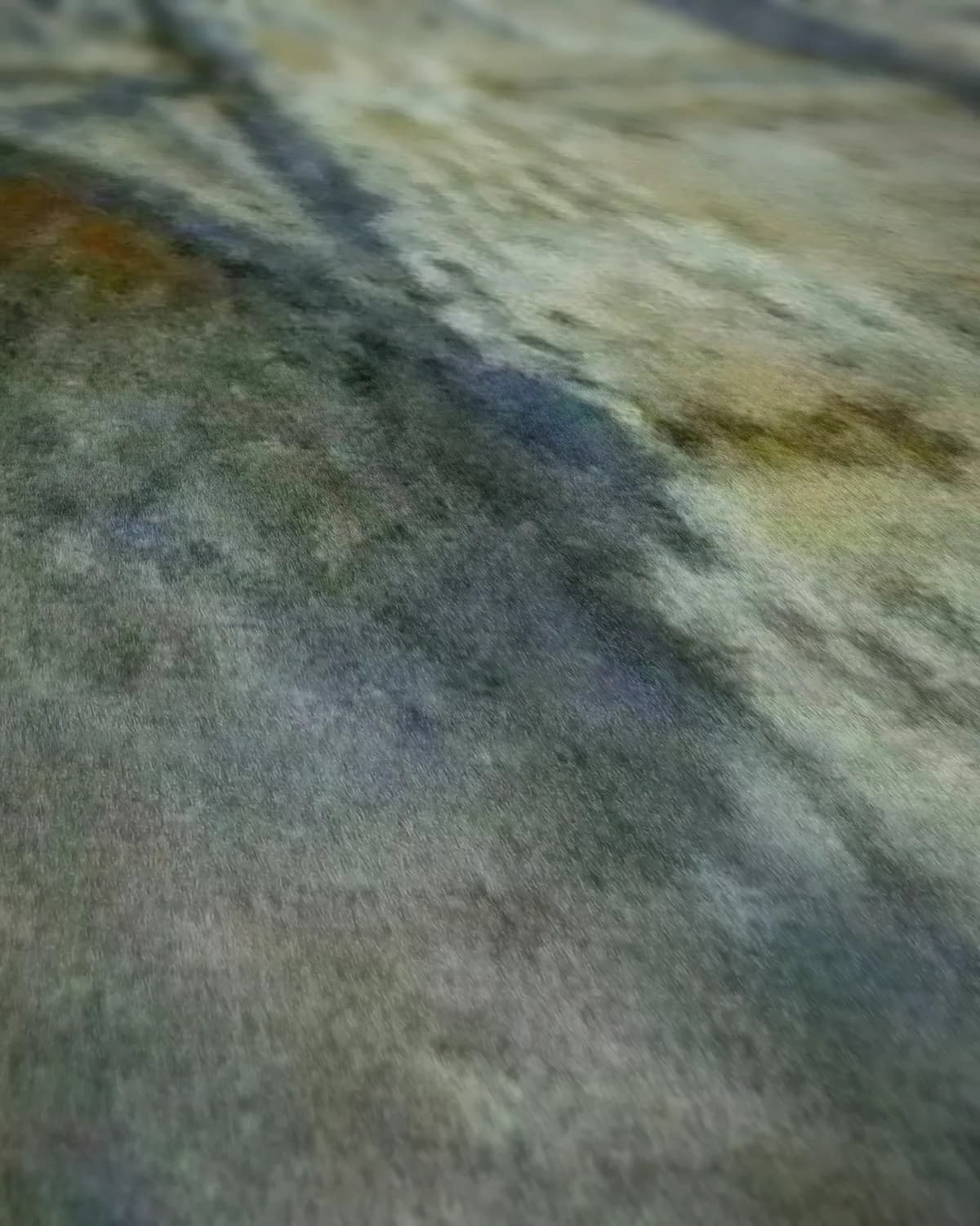 Kathedraal van Rouen: volle zon, harmonie in blauw en goud op geweven fluweel, uitsnede 2 van 3