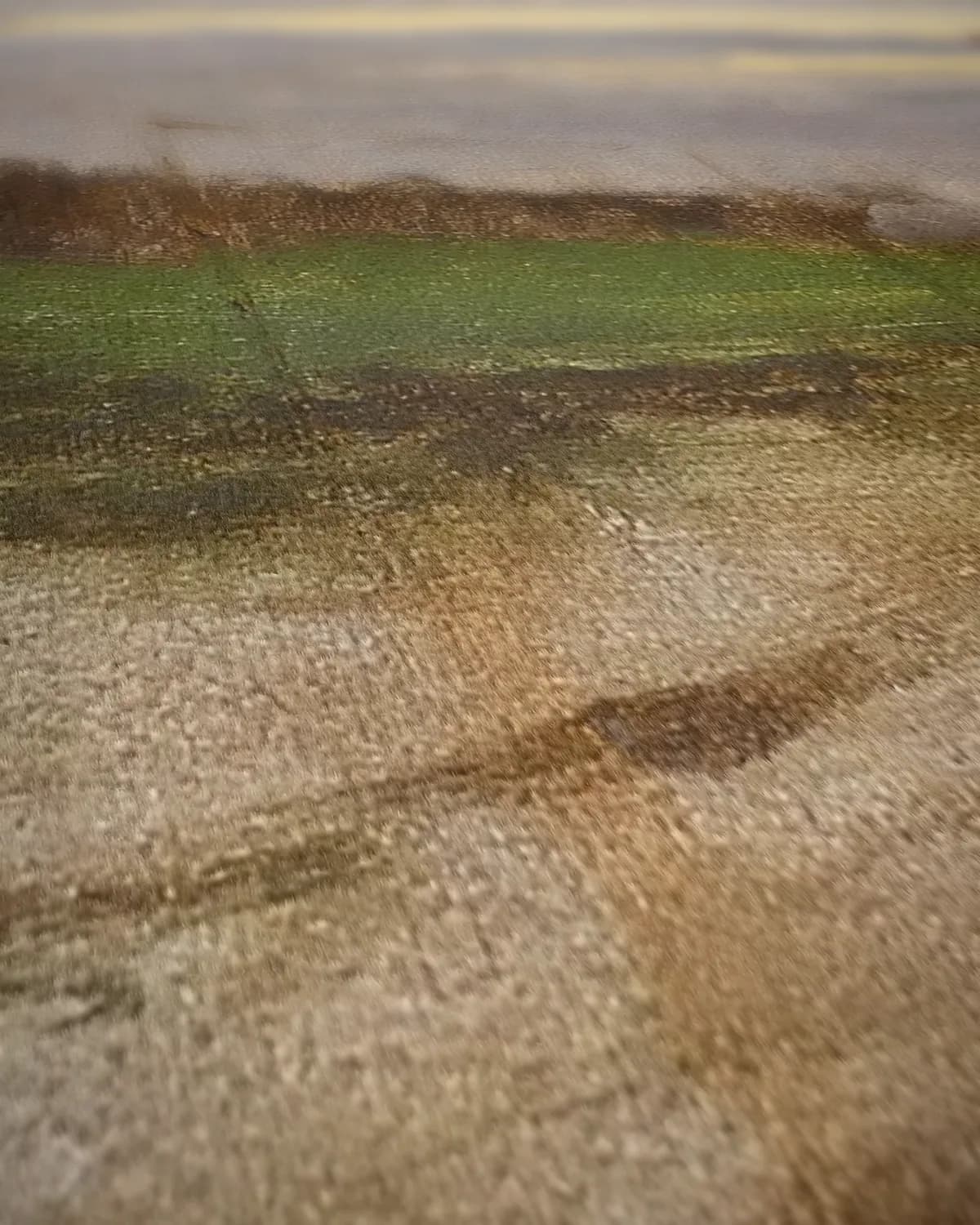 Klein stationnetje aan de spoorlijn op geweven fluweel, uitsnede 2 van 3