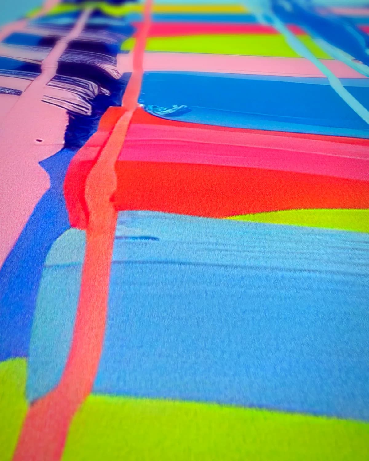 Kleurenstreep op geweven fluweel, uitsnede 1 van 3