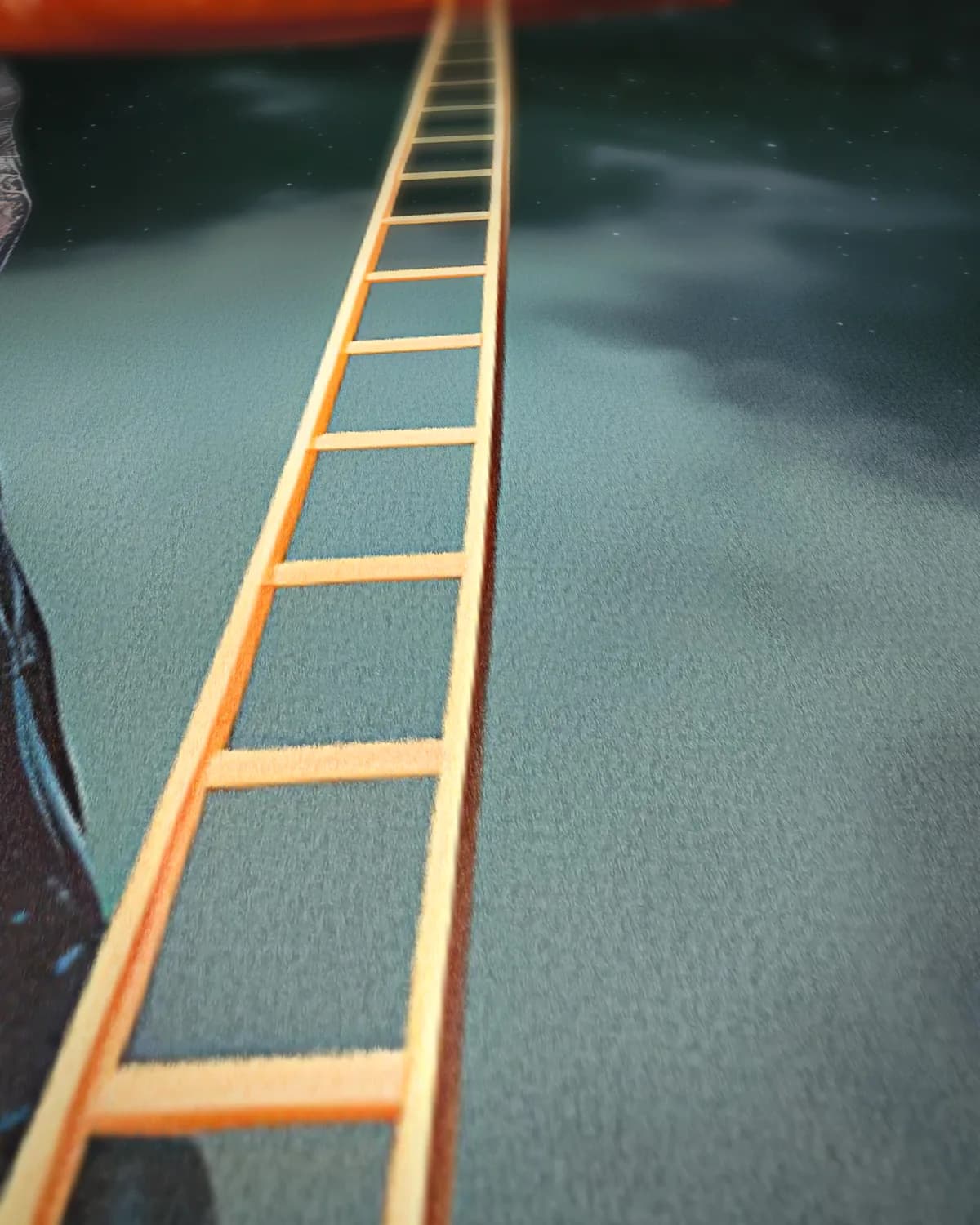 Klimmen naar Verbeelding op geweven fluweel, uitsnede 1 van 3