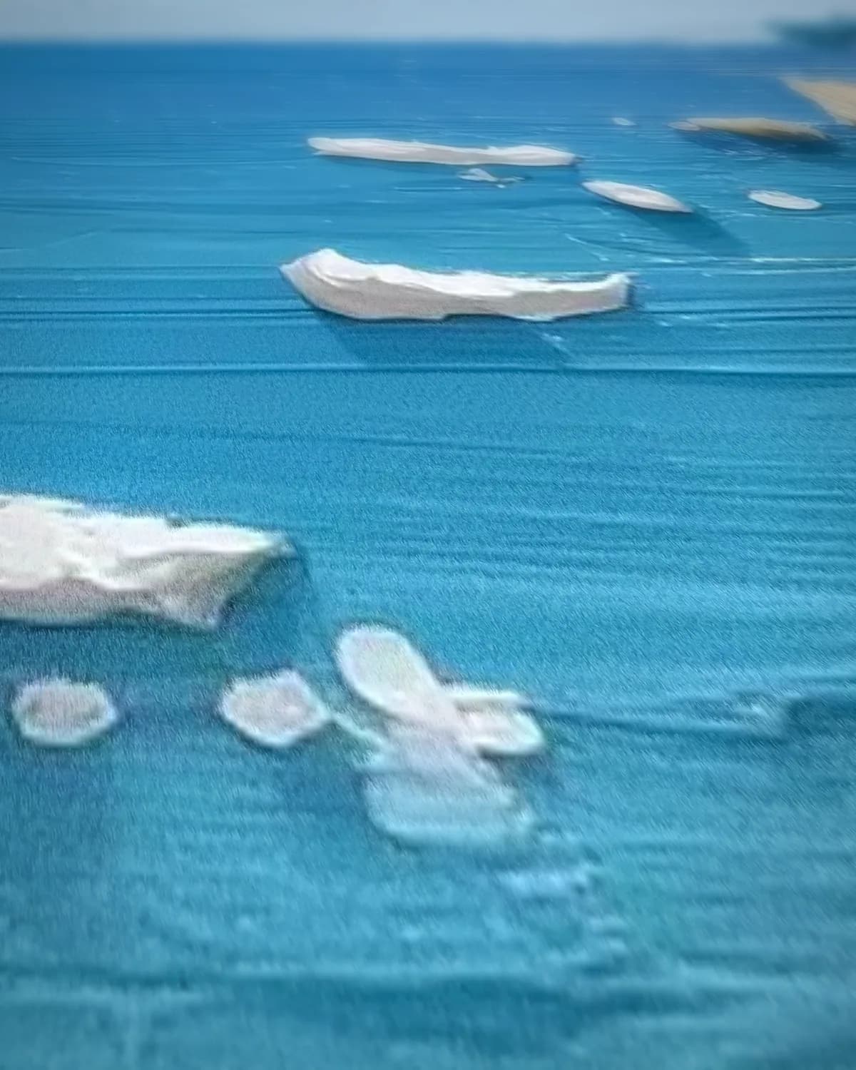 Kust in dik verf op geweven fluweel, uitsnede 2 van 3
