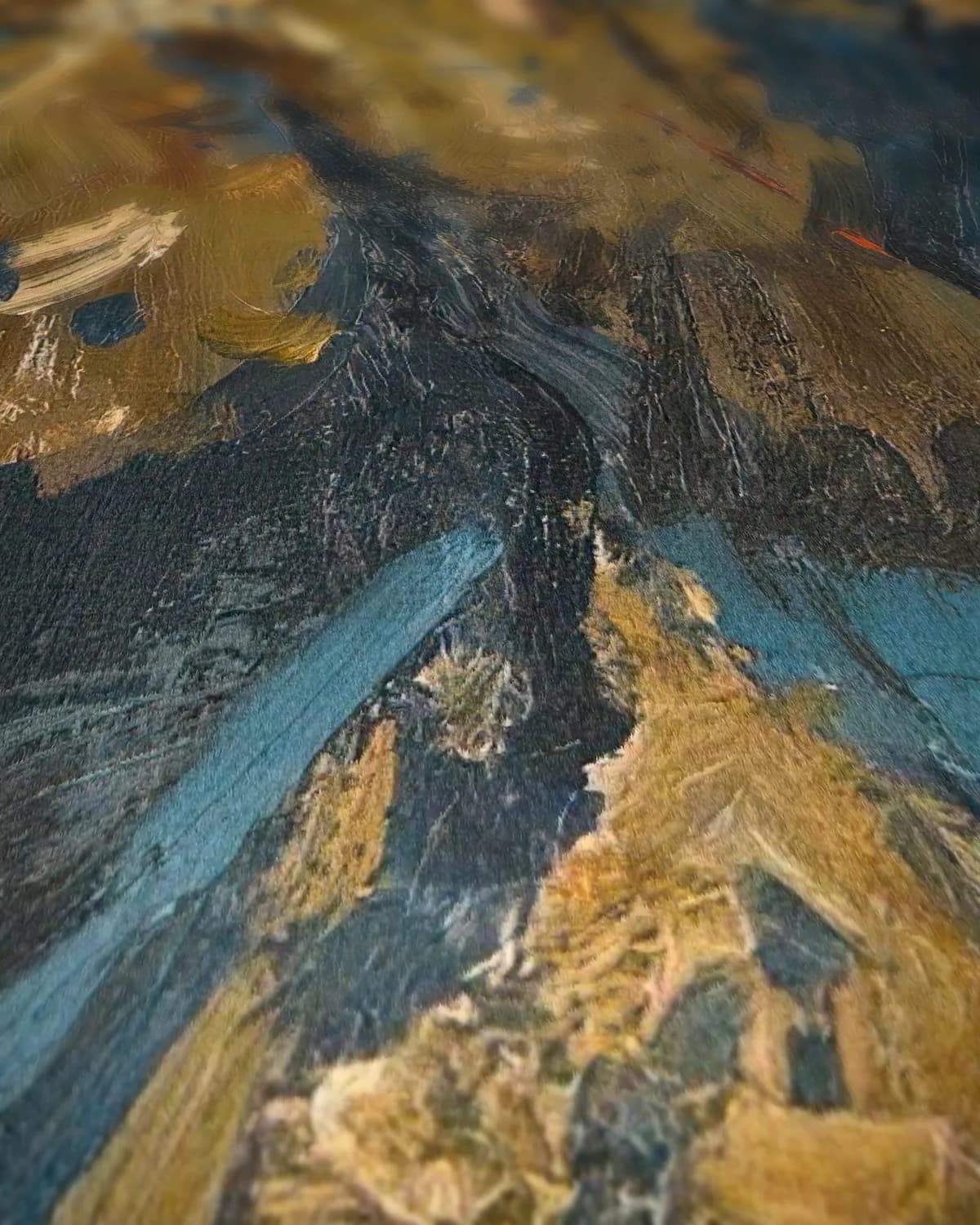 La Dame en Bleu op geweven fluweel, uitsnede 1 van 3