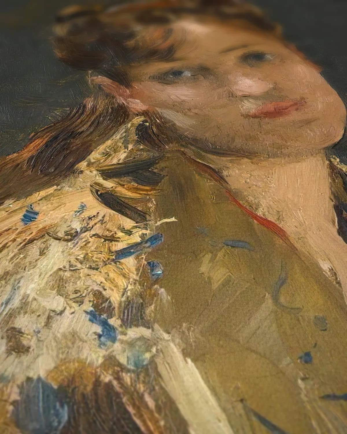 La Dame en Bleu op geweven fluweel, uitsnede 3 van 3