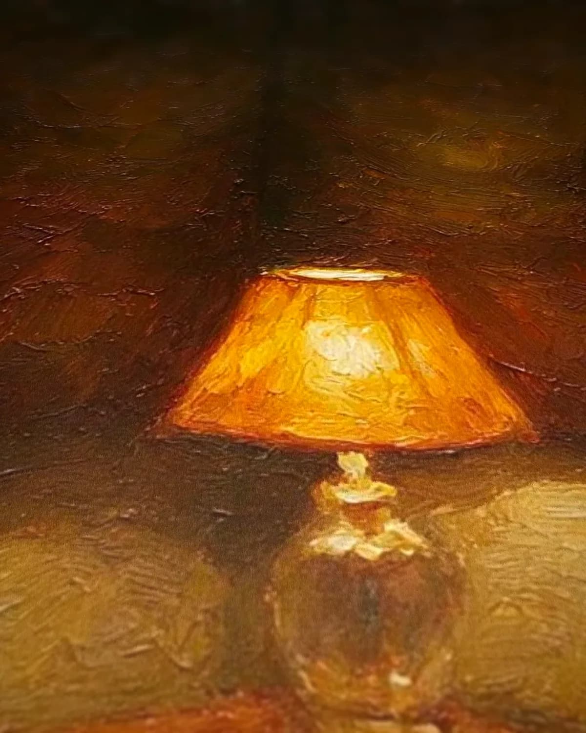 Lamp in de hoek op geweven fluweel, uitsnede 3 van 3