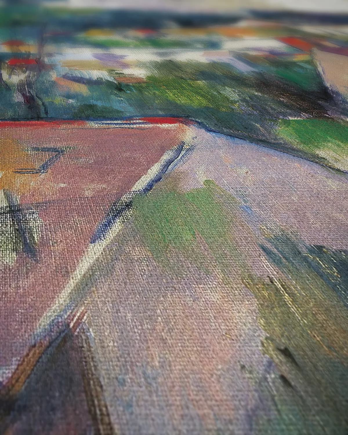 Landschap op geweven fluweel, uitsnede 2 van 3