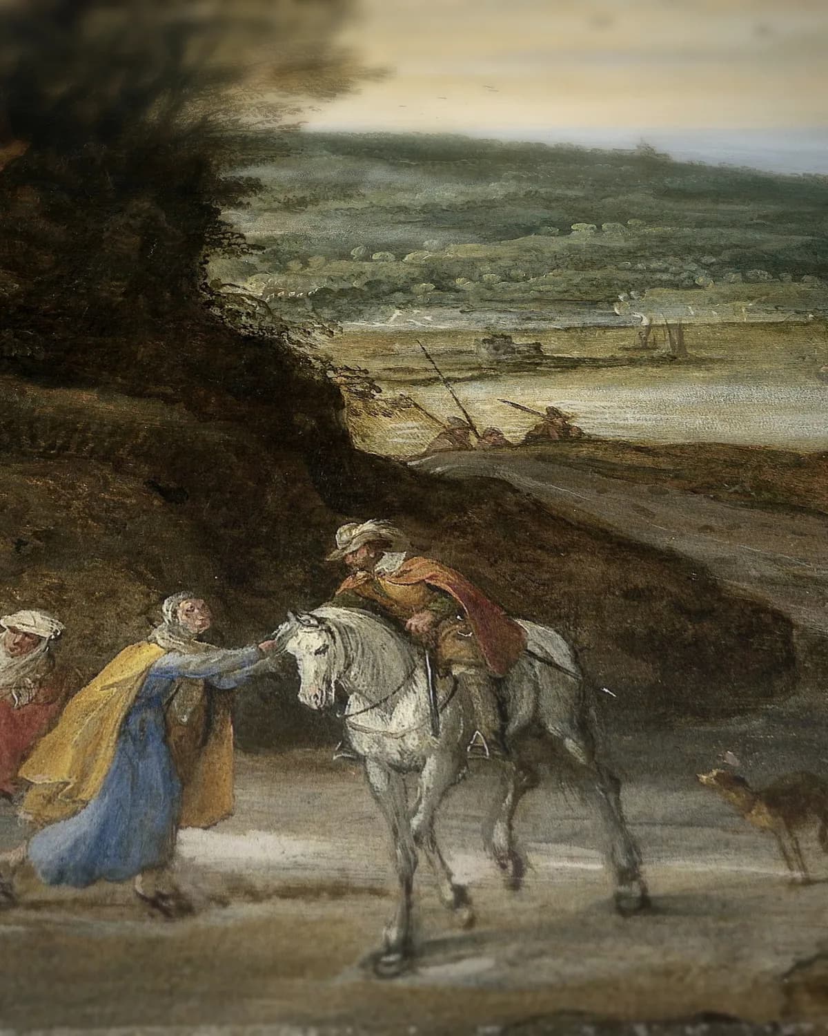 Landschap op geweven fluweel, uitsnede 3 van 3