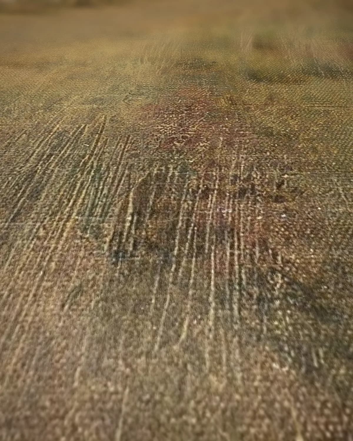 Landschap bij Fosset op geweven fluweel, uitsnede 1 van 3