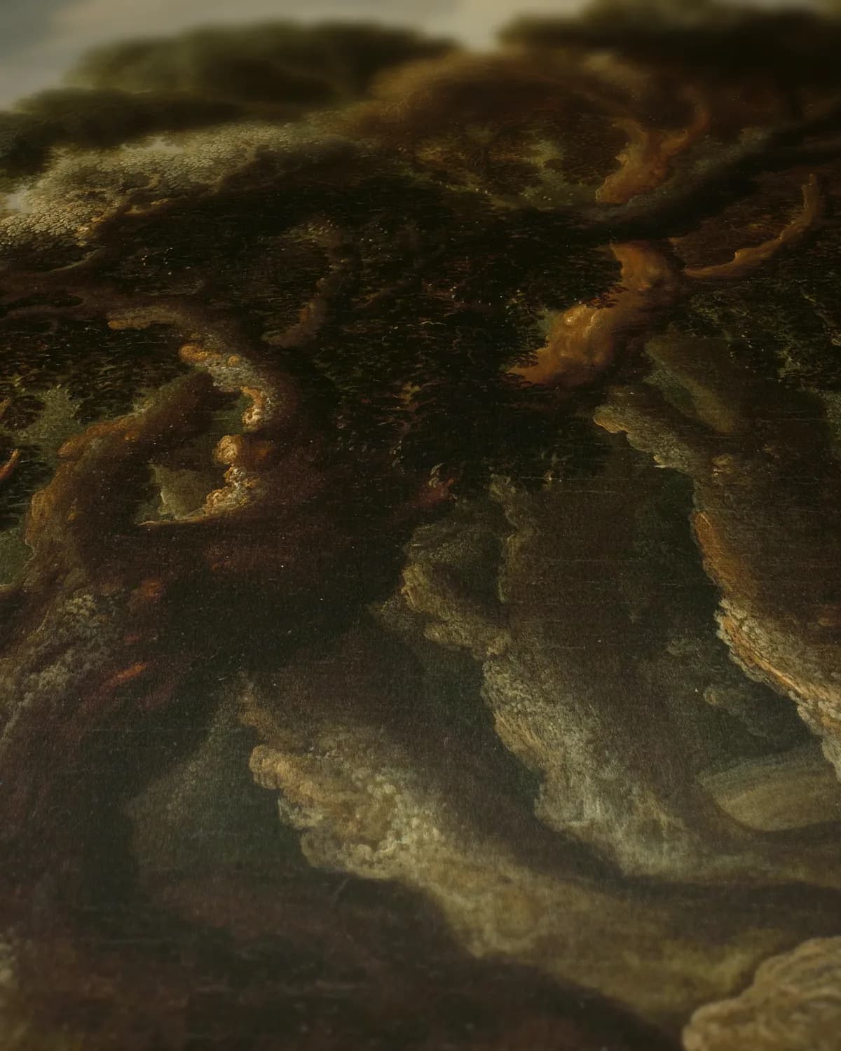 Landschap op geweven fluweel, uitsnede 3 van 3