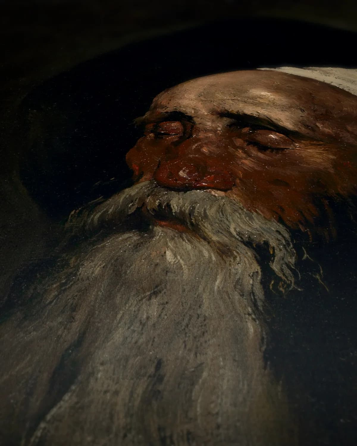 Lazarillo de Tormes en zijn blinde meester op geweven fluweel, uitsnede 3 van 3