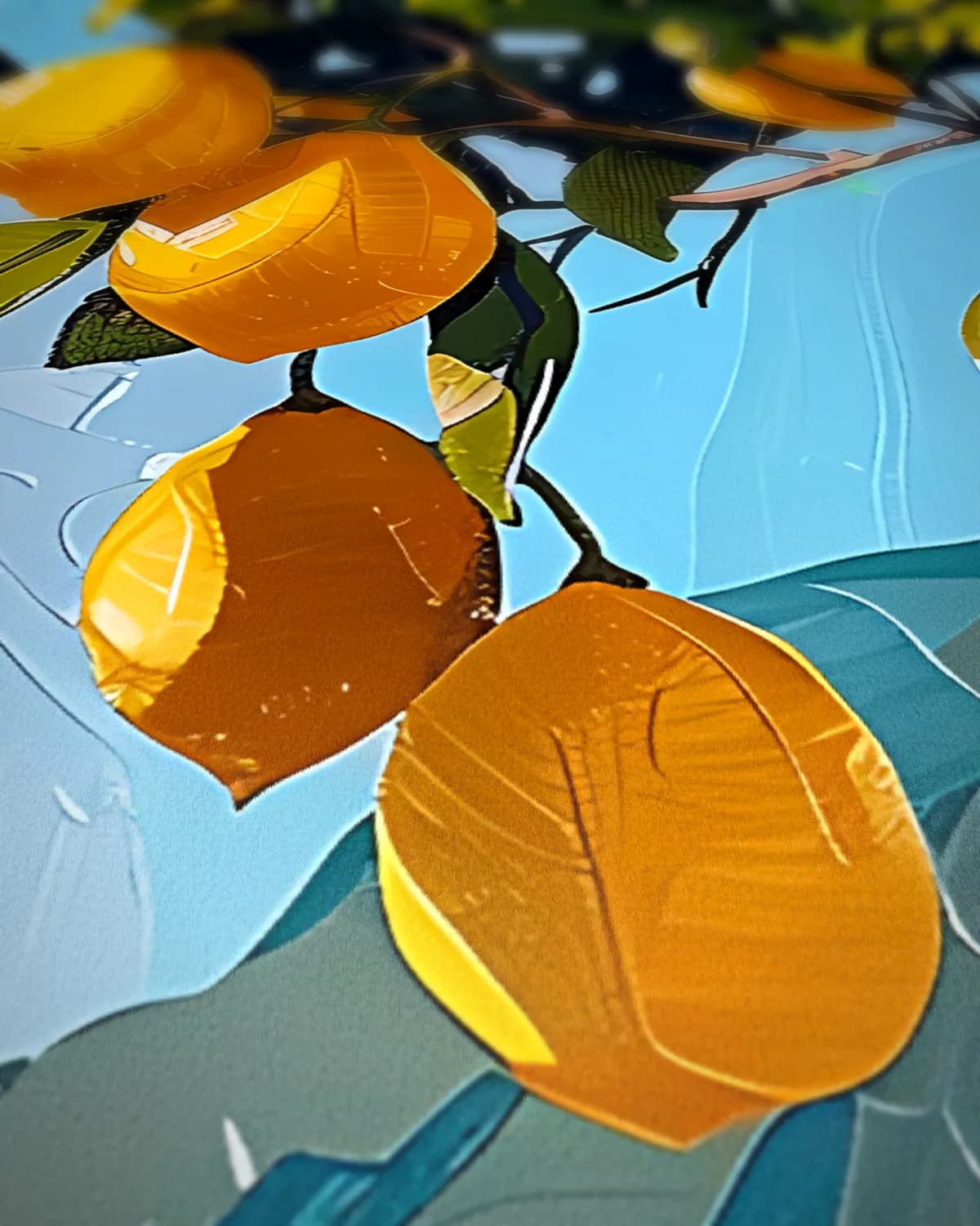 Lemon Groves op geweven fluweel, uitsnede 3 van 3