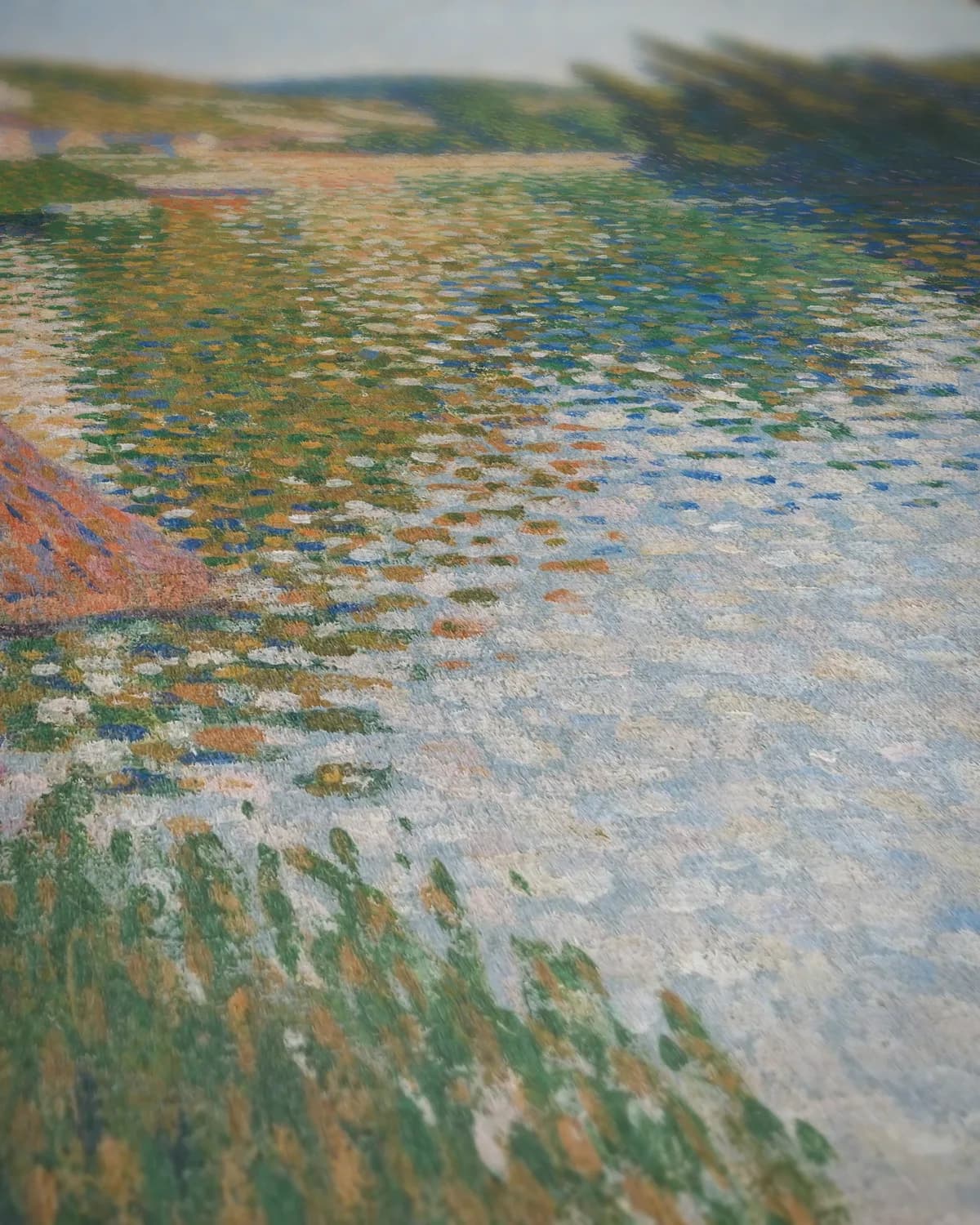 Les Andelys, de oever op geweven fluweel, uitsnede 2 van 3