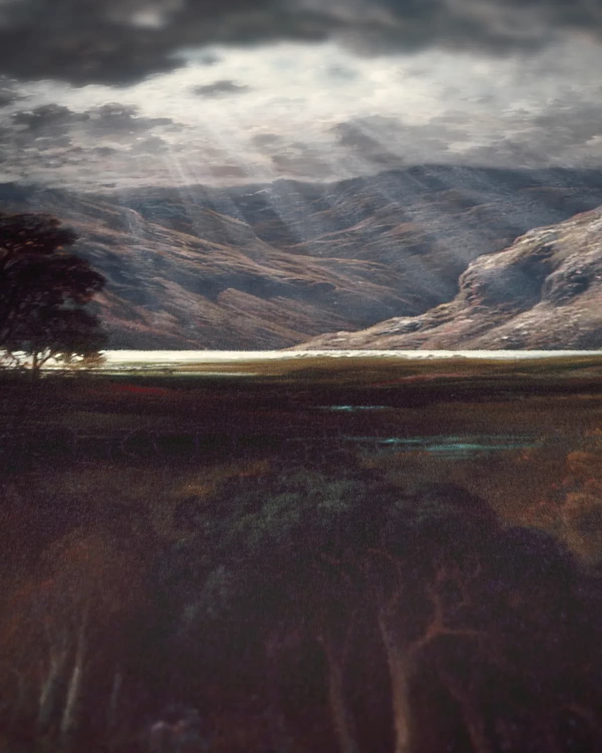 Loch Lomond op geweven fluweel, uitsnede 3 van 3