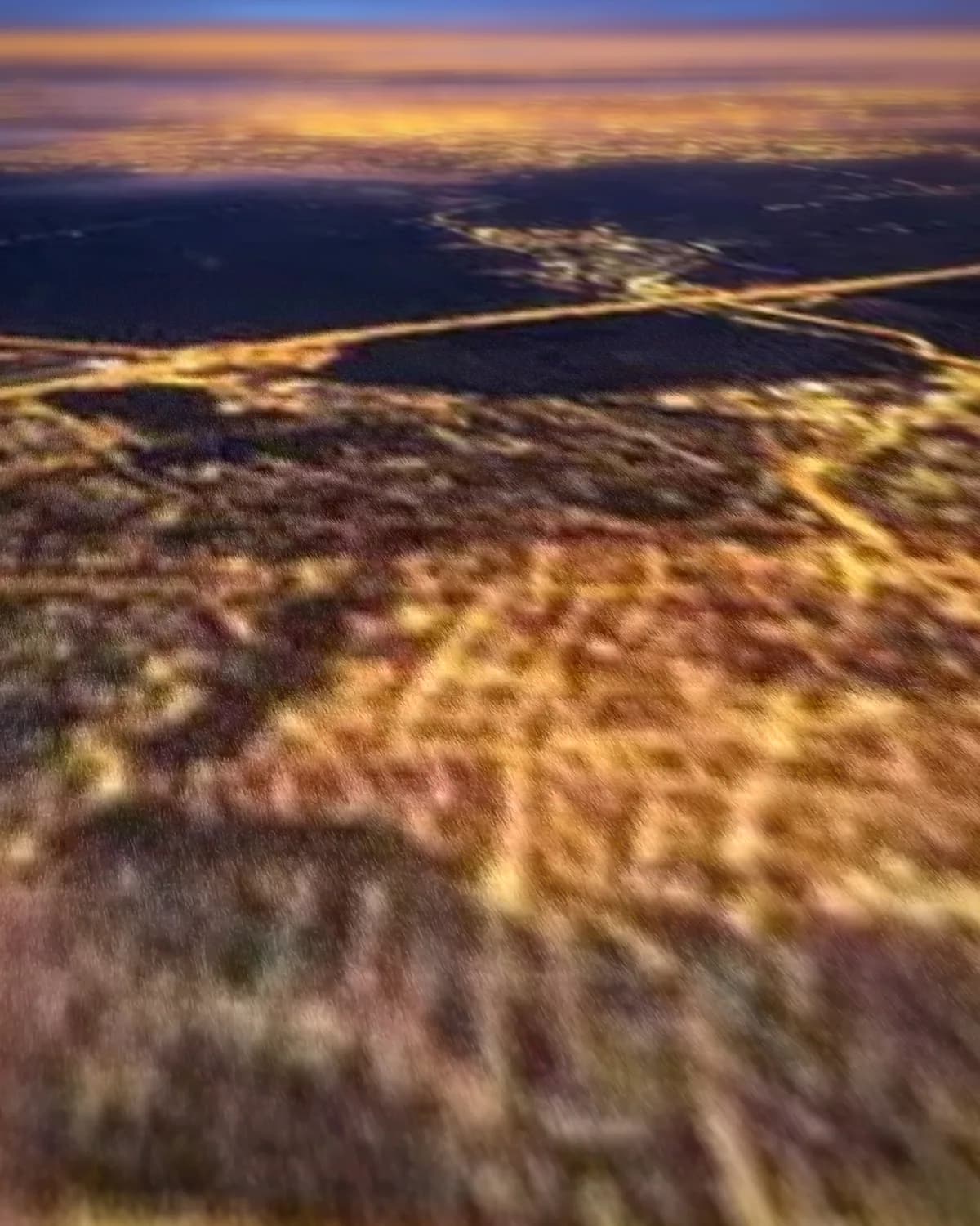 Luchtfoto van Leiden op geweven fluweel, uitsnede 2 van 3