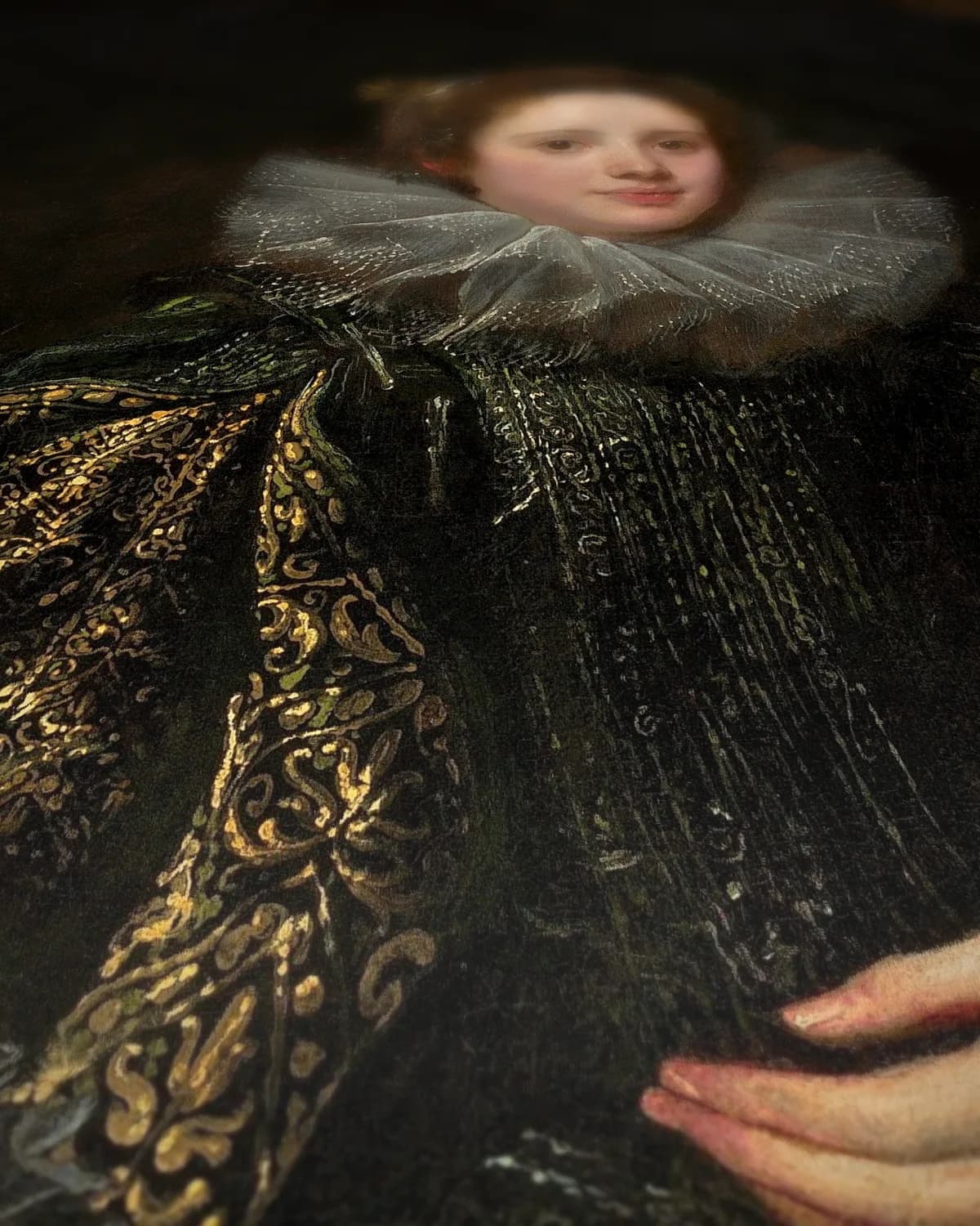 Marchesa Balbi op geweven fluweel, uitsnede 3 van 3