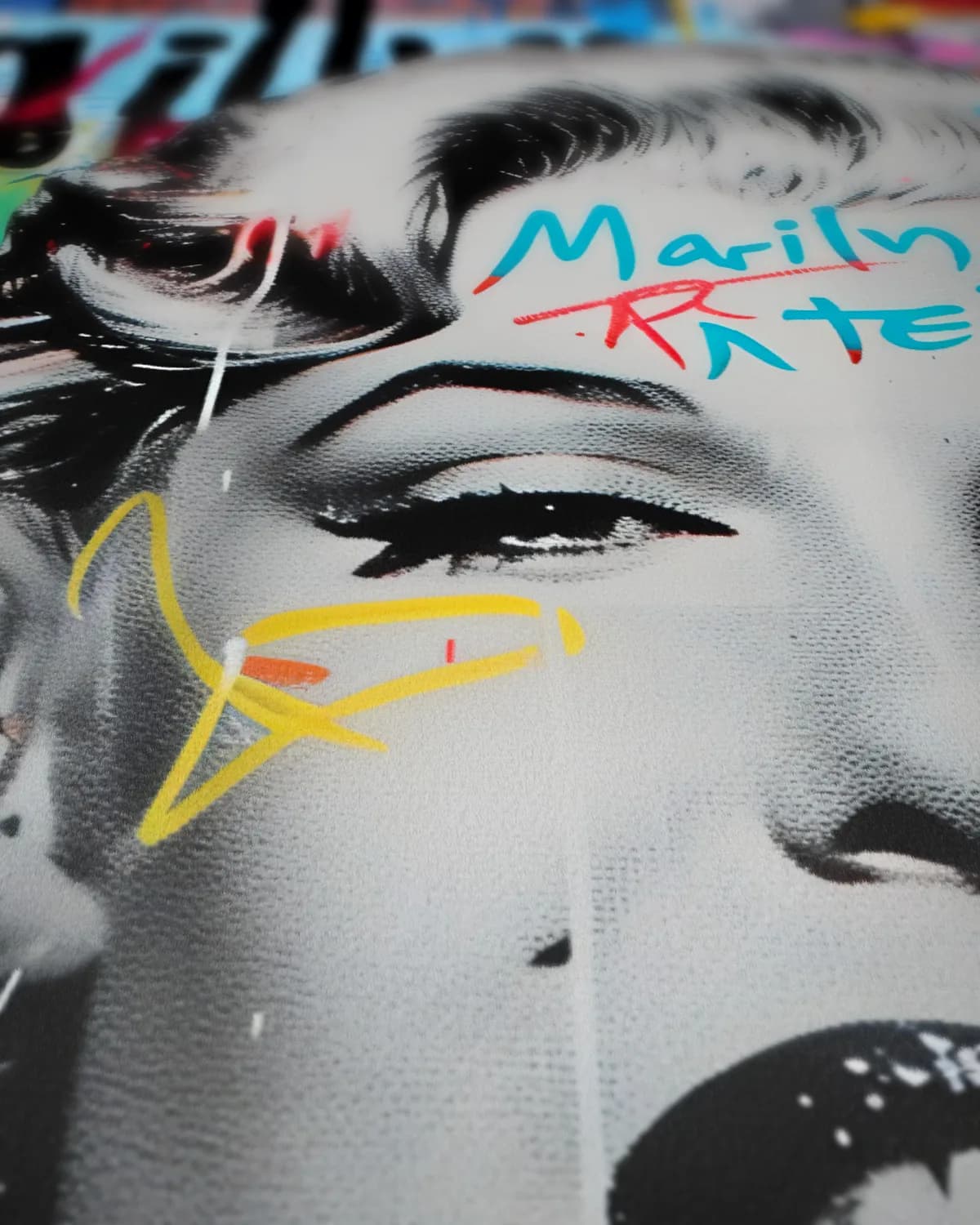 Marilyn Monroe op geweven fluweel, uitsnede 3 van 3