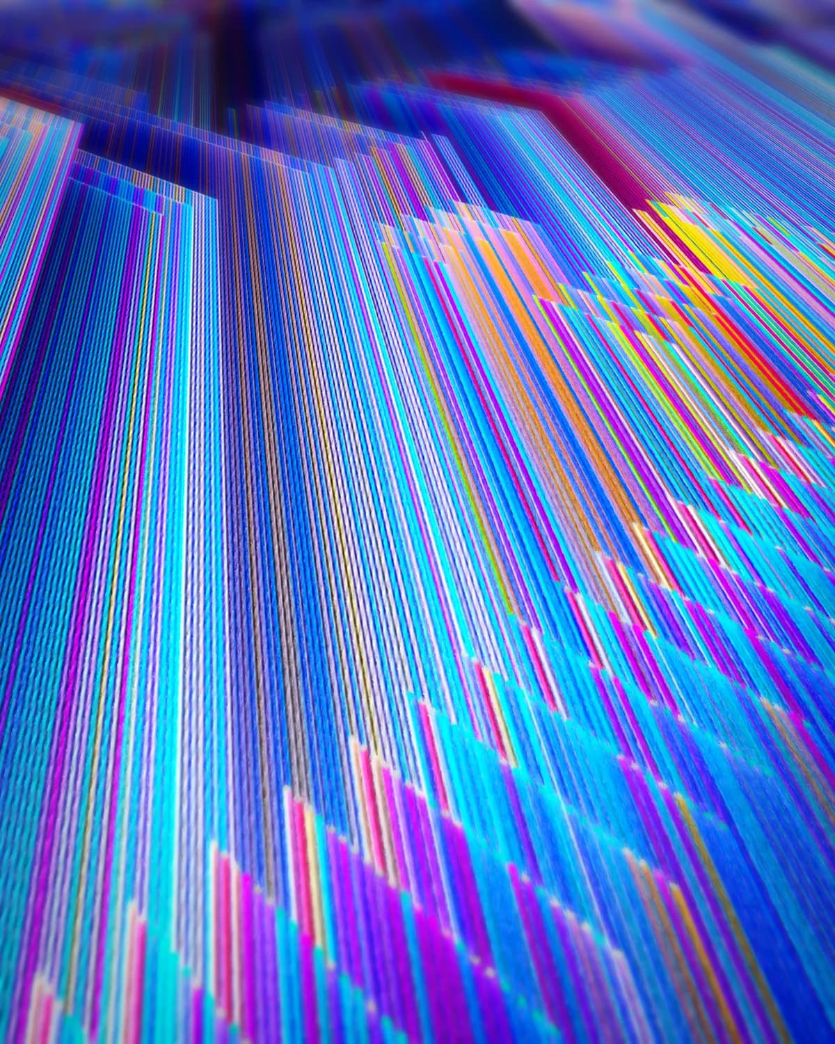 Matrix stad op geweven fluweel, uitsnede 1 van 3