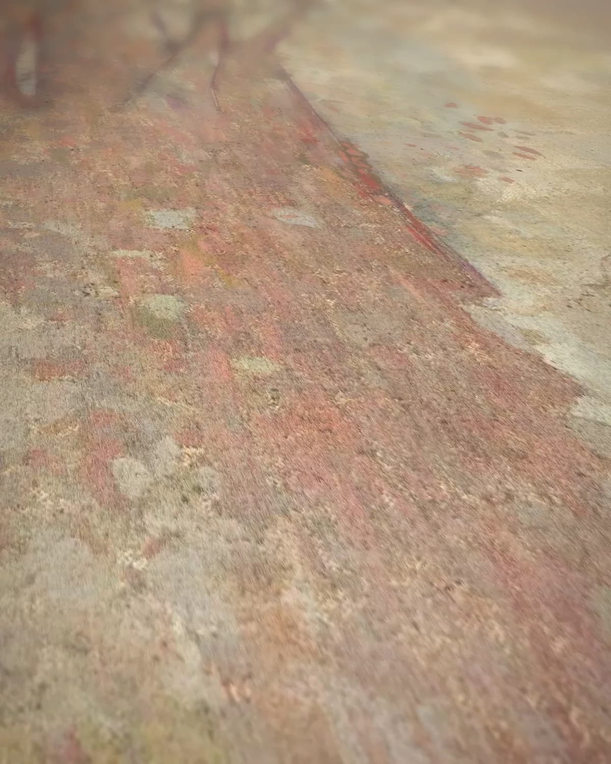 Meditatie onder de boom op geweven fluweel, uitsnede 2 van 3