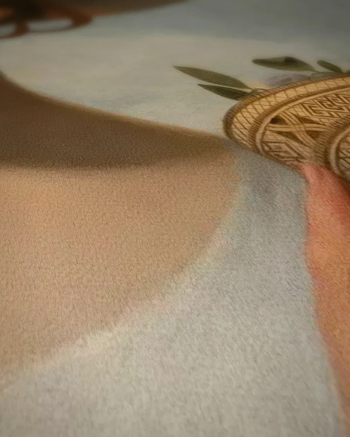 Meisje met een brede hoed op geweven fluweel, uitsnede 2 van 3
