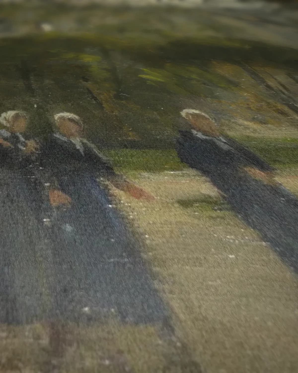 Meisjes in het park op geweven fluweel, uitsnede 2 van 3