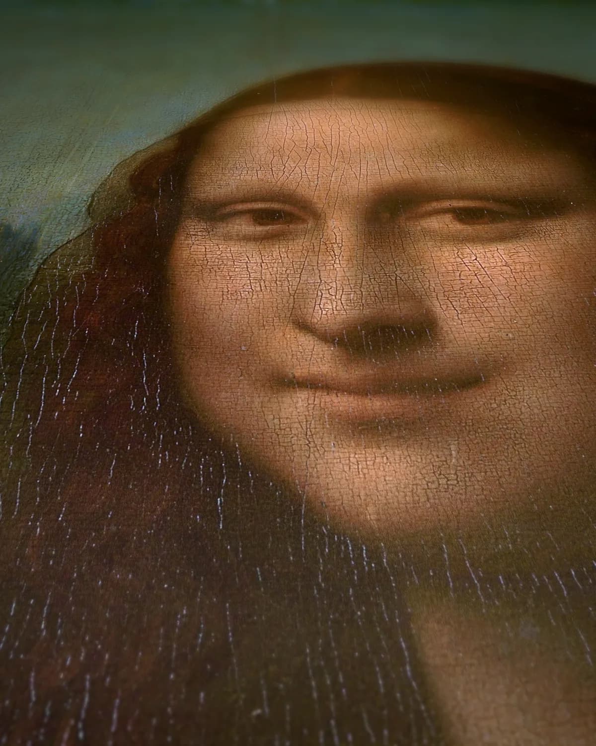 Mona Lisa op geweven fluweel, uitsnede 3 van 3