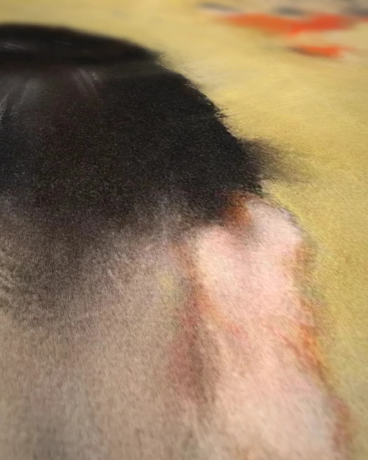 Naakte japanse vrouw met Kimono op geweven fluweel, uitsnede 2 van 3