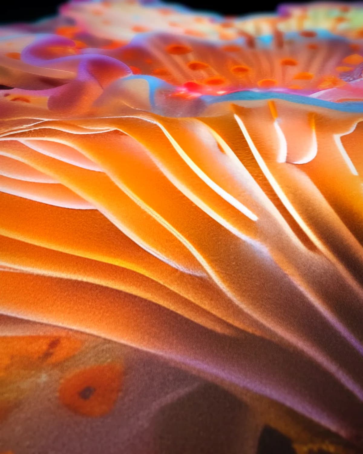 Neon Flora op geweven fluweel, uitsnede 3 van 3